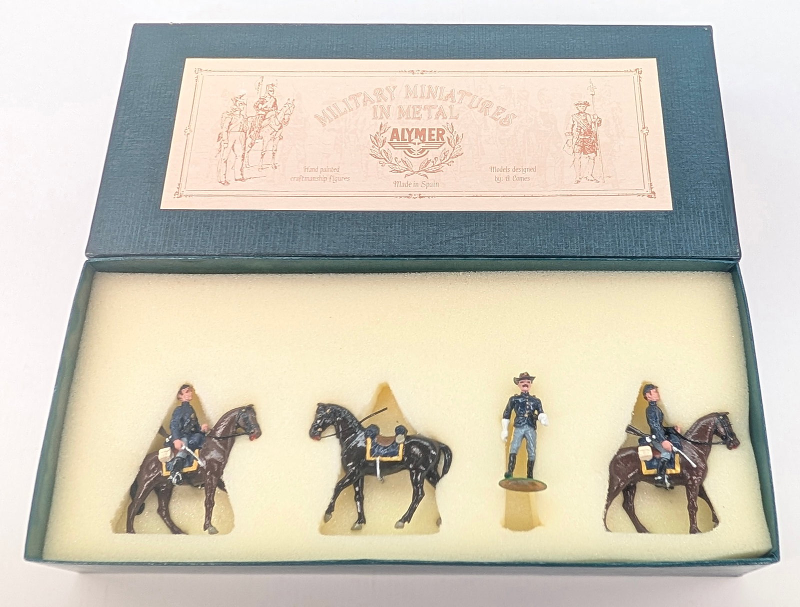ALYMER AB-22 UNION CAVALRY MOUNTED AT THE WALK: SET REMAINS IN GOOD CONDITION, SHOWING SOME LIGHT TYPICAL WEAR.