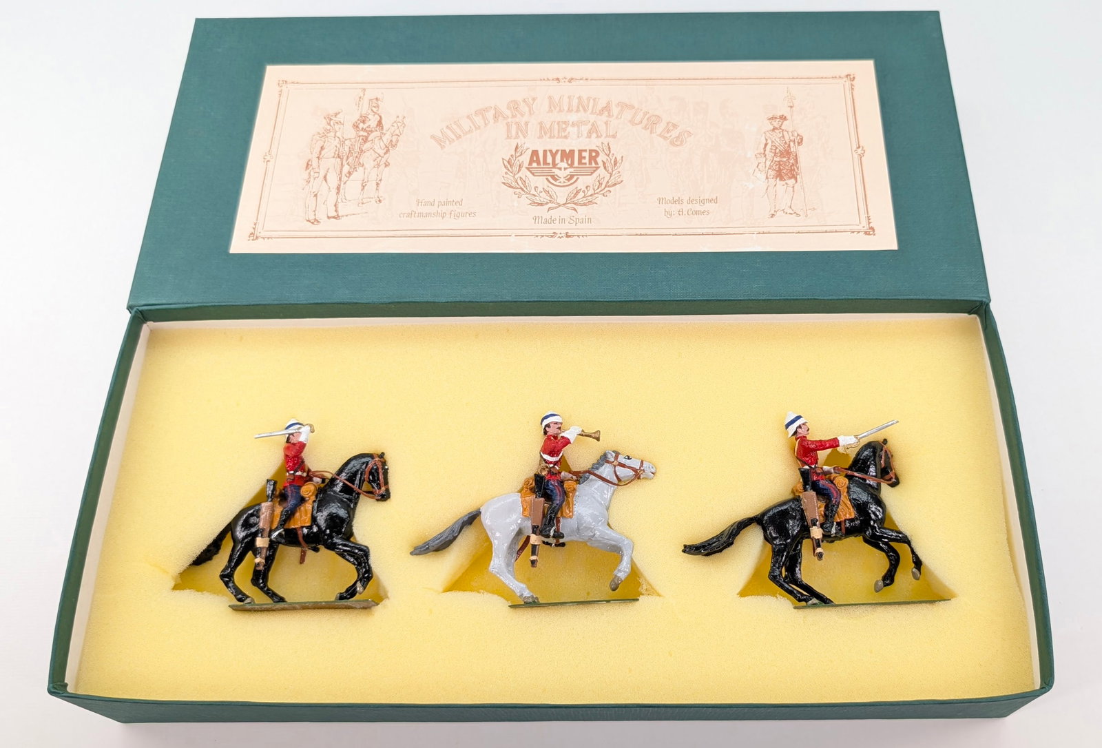ALYMER AB-57 LIFEGUARDS CHARGING, 1882 EGYPT: SET REMAINS IN GOOD CONDITION, SHOWING SOME LIGHT TYPICAL WEAR.