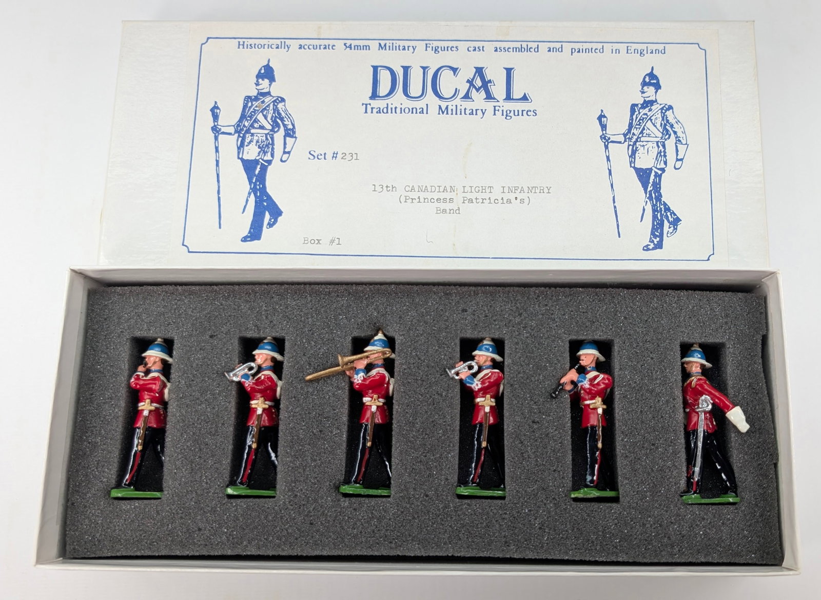 DUCAL SET #231 PRINCESS PATRICIA'S 13TH CANADIAN LIGHT INFANTRY: SET REMAINS IN GOOD CONDITION, SHOWING SOME LIGHT TYPICAL WEAR.