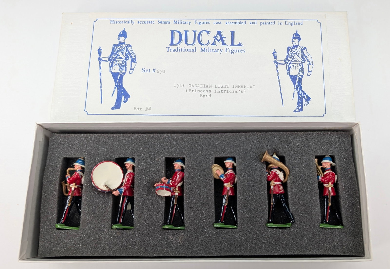 DUCAL SET #231 PRINCESS PATRICIA'S 13TH CANADIAN LIGHT INFANTRY: SET REMAINS IN GOOD CONDITION, SHOWING SOME LIGHT TYPICAL WEAR.