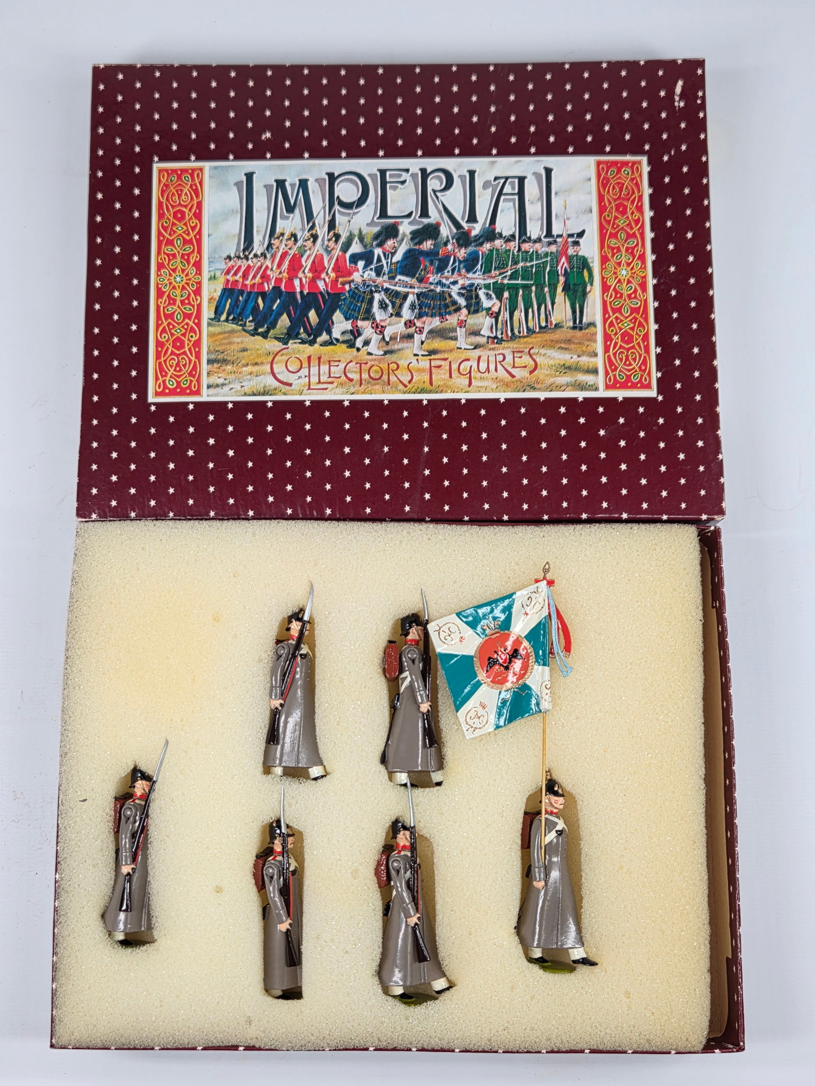 IMPERIAL PRODUCTS NO. 76 RUSSIAN LINE INFANTRY COLOUR PARTY: SET REMAINS IN VERY GOOD CONDITION WITH ORIGINAL BOX.