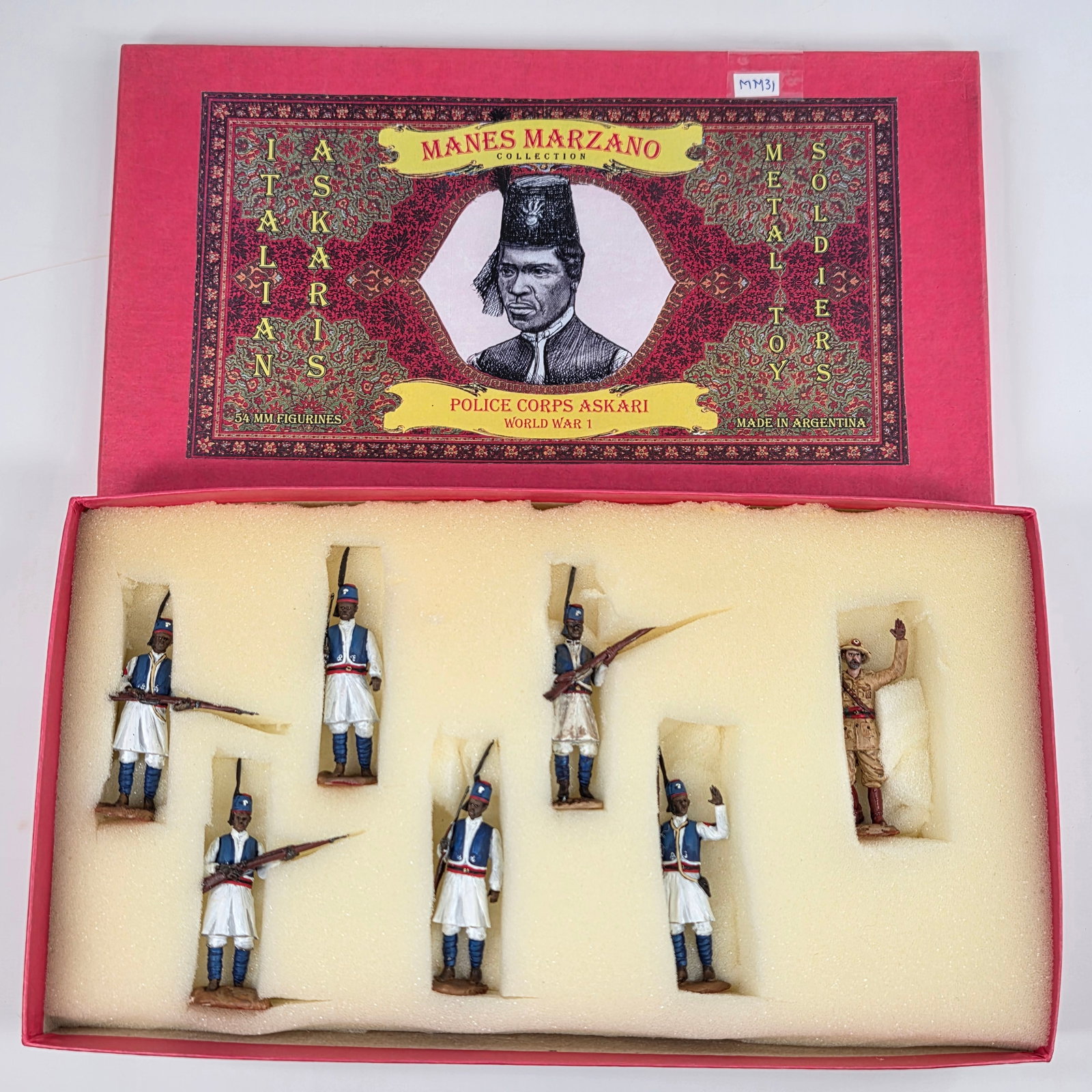 MENES MARZANO ASKARIS POLICE CORPS WWI: SET REMAINS IN VERY GOOD CONDITION WITH BOX.