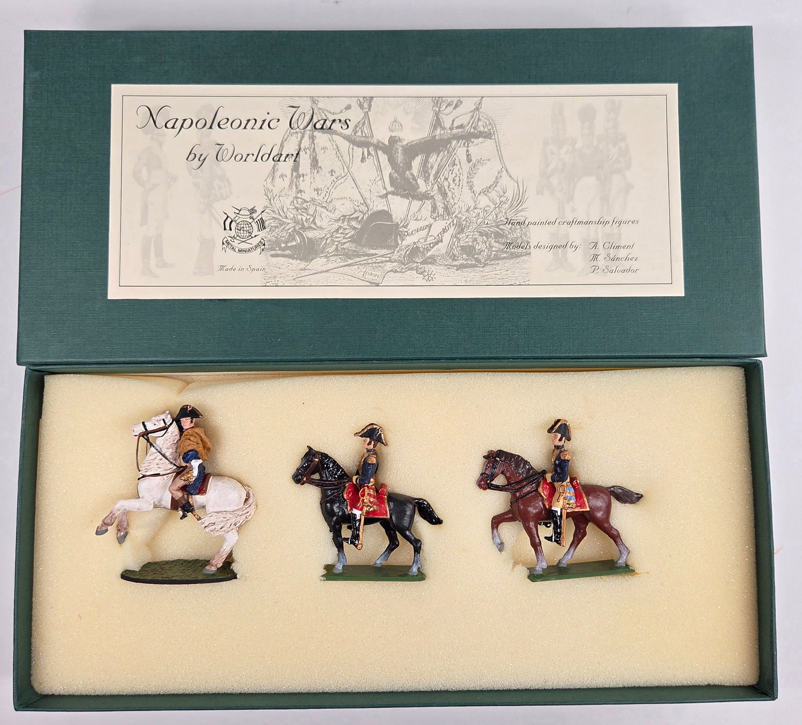 WORLD ART NAPOLEONIC WARS MOUNTED SOLDIERS: ALL REMAIN IN GOOD CONDITION, SHOWING SOME LIGHT TYPICAL WEAR.