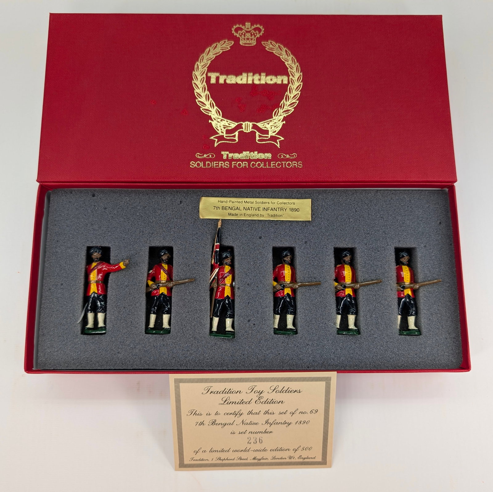 TRADITION NO. 69 THE 7TH BENGAL NATIVE INFANTRY: SET REMAINS IN VERY GOOD CONDITION WITH BOX.