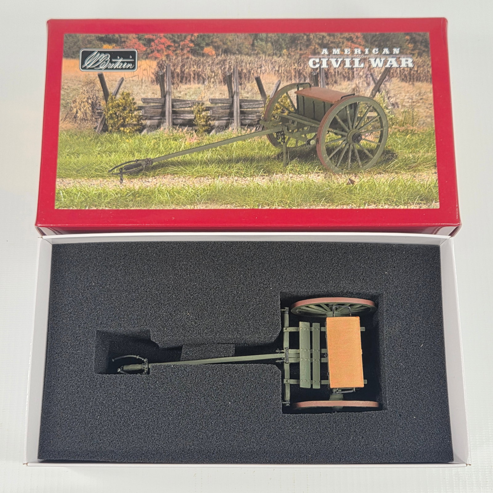 BRITAIN 31432 LIGHT ARTILLERY LIMBER CIVIL WAR: REMAINS IN VERY GOOD CONDITION WITH BOX.