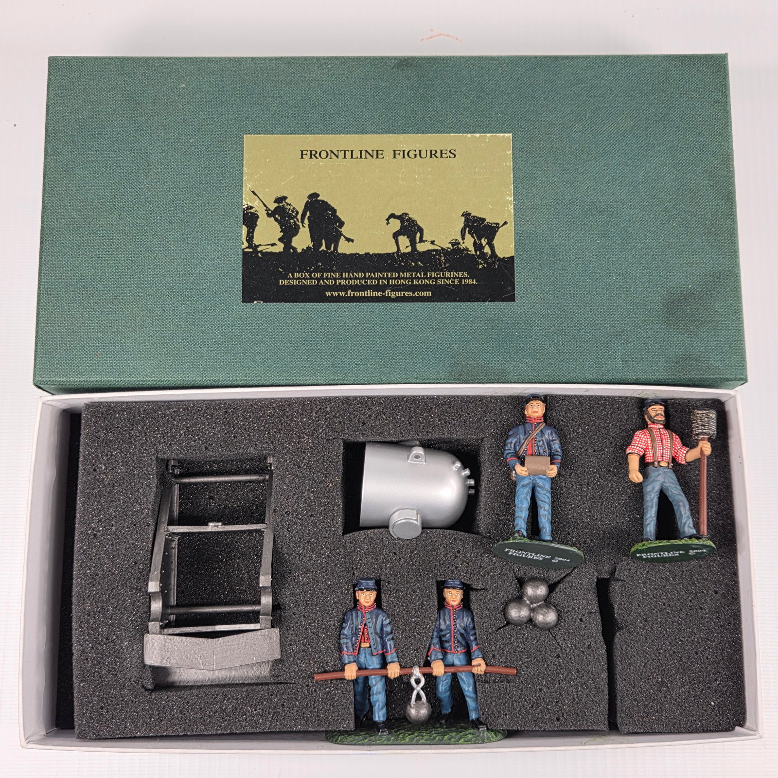 FRONTLINE FIGURES SAA.1 ACW UNION ARTILLERY SET: REMAINS IN VERY GOOD CONDITION WITH BOX.
