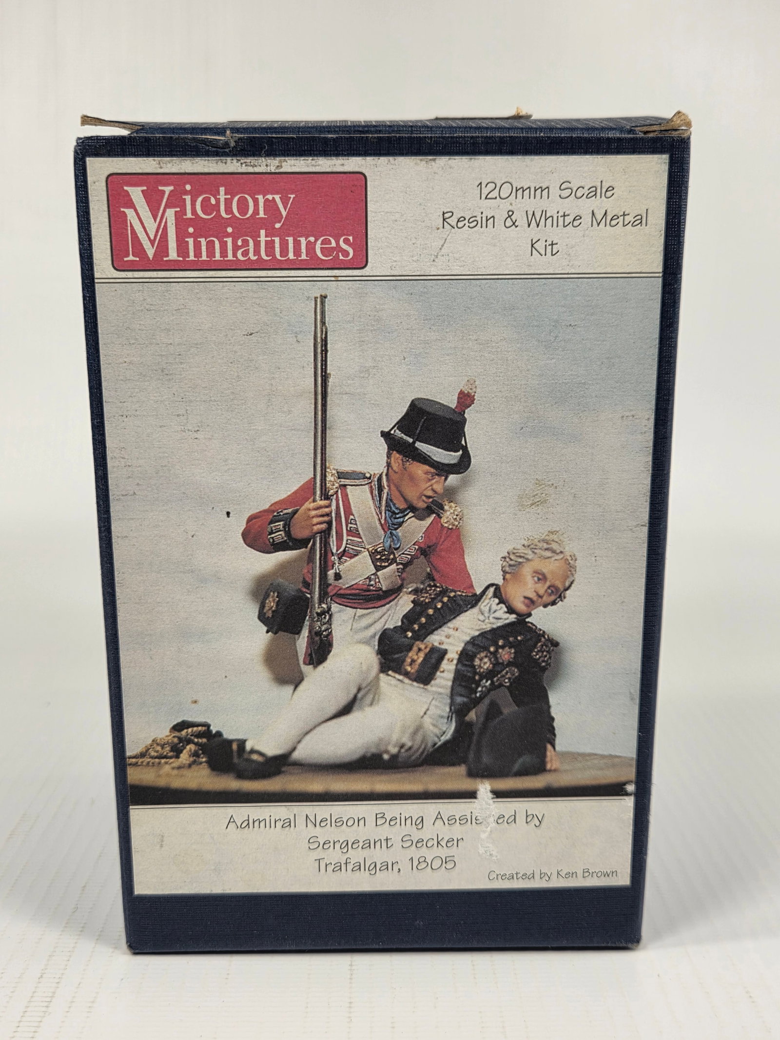VICTORY MINIATURES ADMIRAL NELSON 120MM KIT: REMAINS IN GOOD UNUSED CONDITION WITH BOX. BOX SHOWING SOME WEAR.
