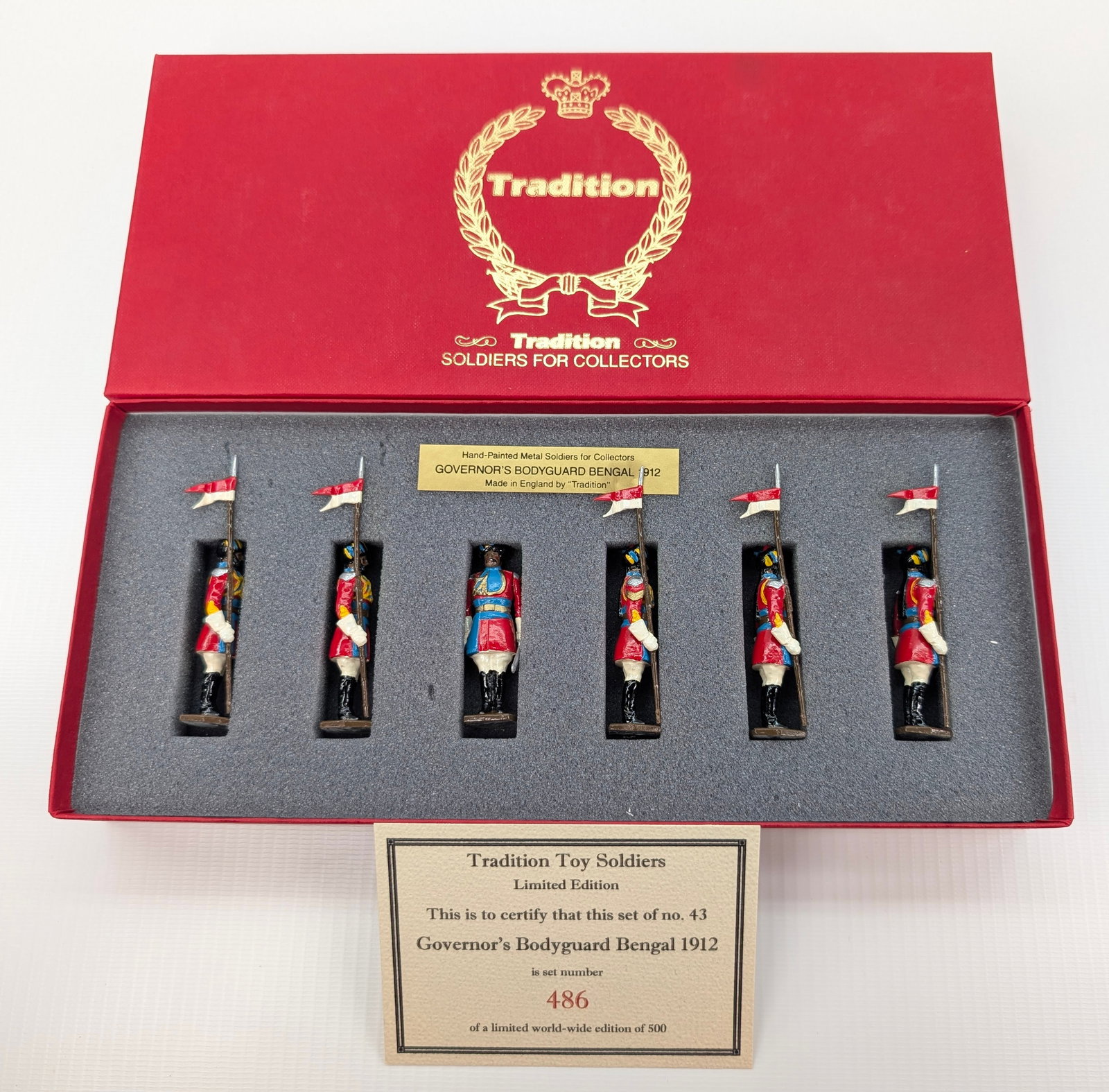 TRADITION SET NO. 43 GOVERNOR'S BODYGUARD BENGAL 1912: SET REMAINS IN VERY GOOD CONDITION WITH BOX.