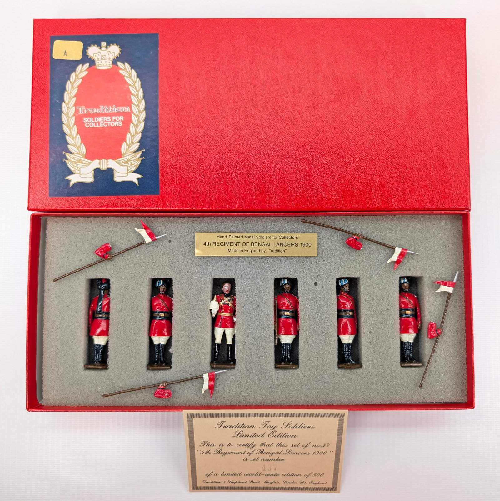 TRADITION SET NO. 47 THE 4TH REGIMENT OF BENGAL LANCERS: SET REMAINS IN VERY GOOD CONDITION WITH BOX.