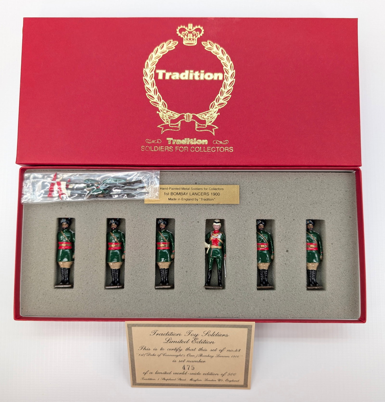 TRADITION SET NO. 48 DUKE OF CONNAUGHT'S OWN 1ST BOMBAY LANCERS: SET REMAINS IN VERY GOOD CONDITION WITH BOX.