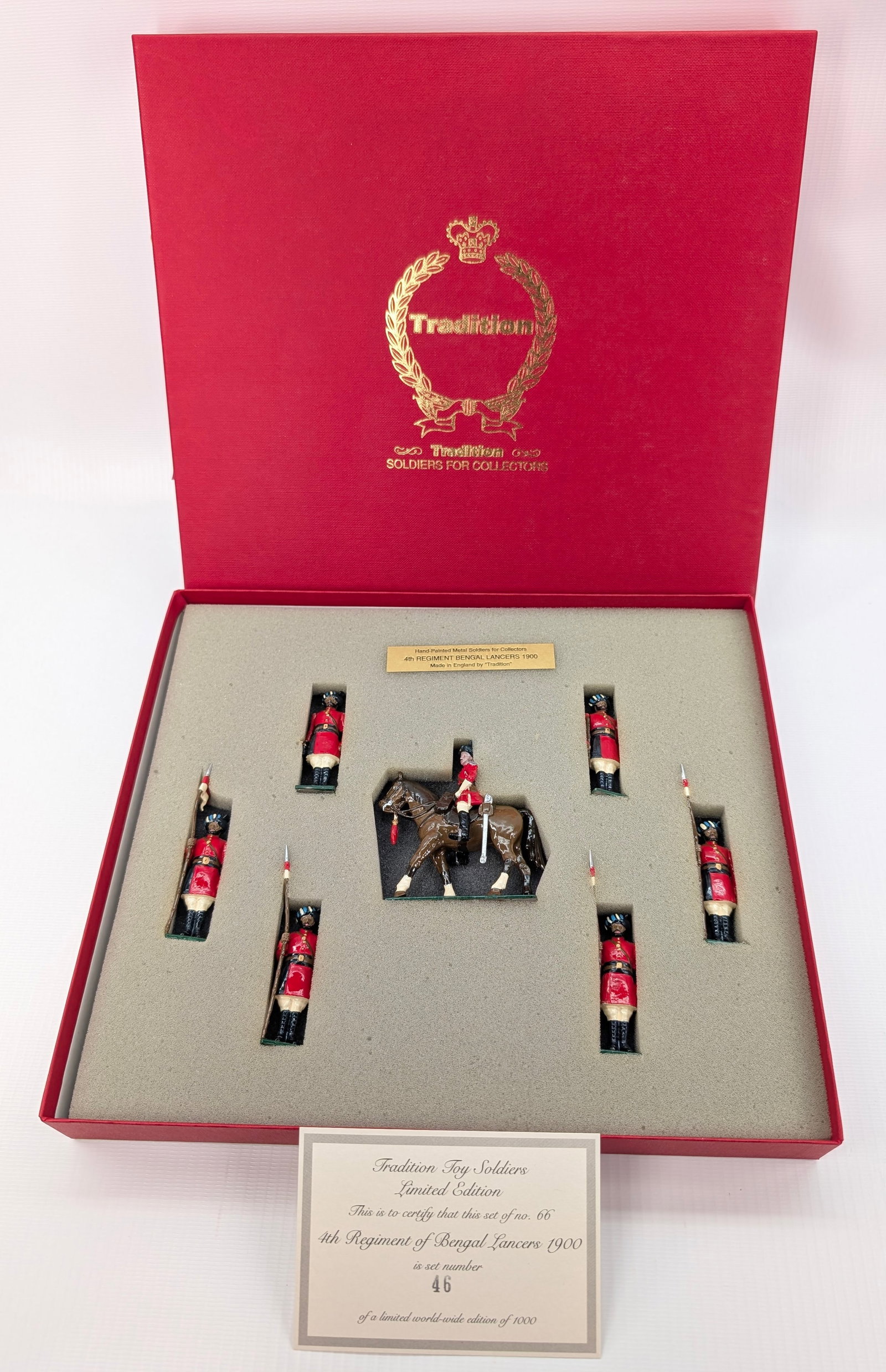 TRADITION SET NO. 66 THE 4TH REGT. OF BENGAL LANCERS: SET REMAINS IN VERY GOOD CONDITION WITH BOX.