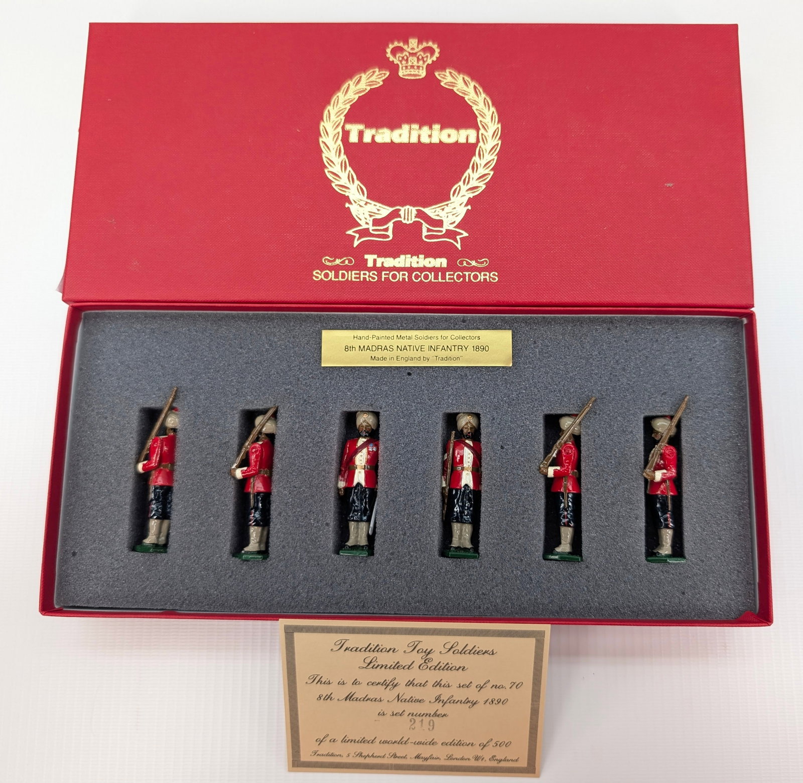 TRADITION SET NO. 70 THE 8TH MADRAS NATIVE INFANTRY: SET REMAINS IN VERY GOOD CONDITION WITH BOX.