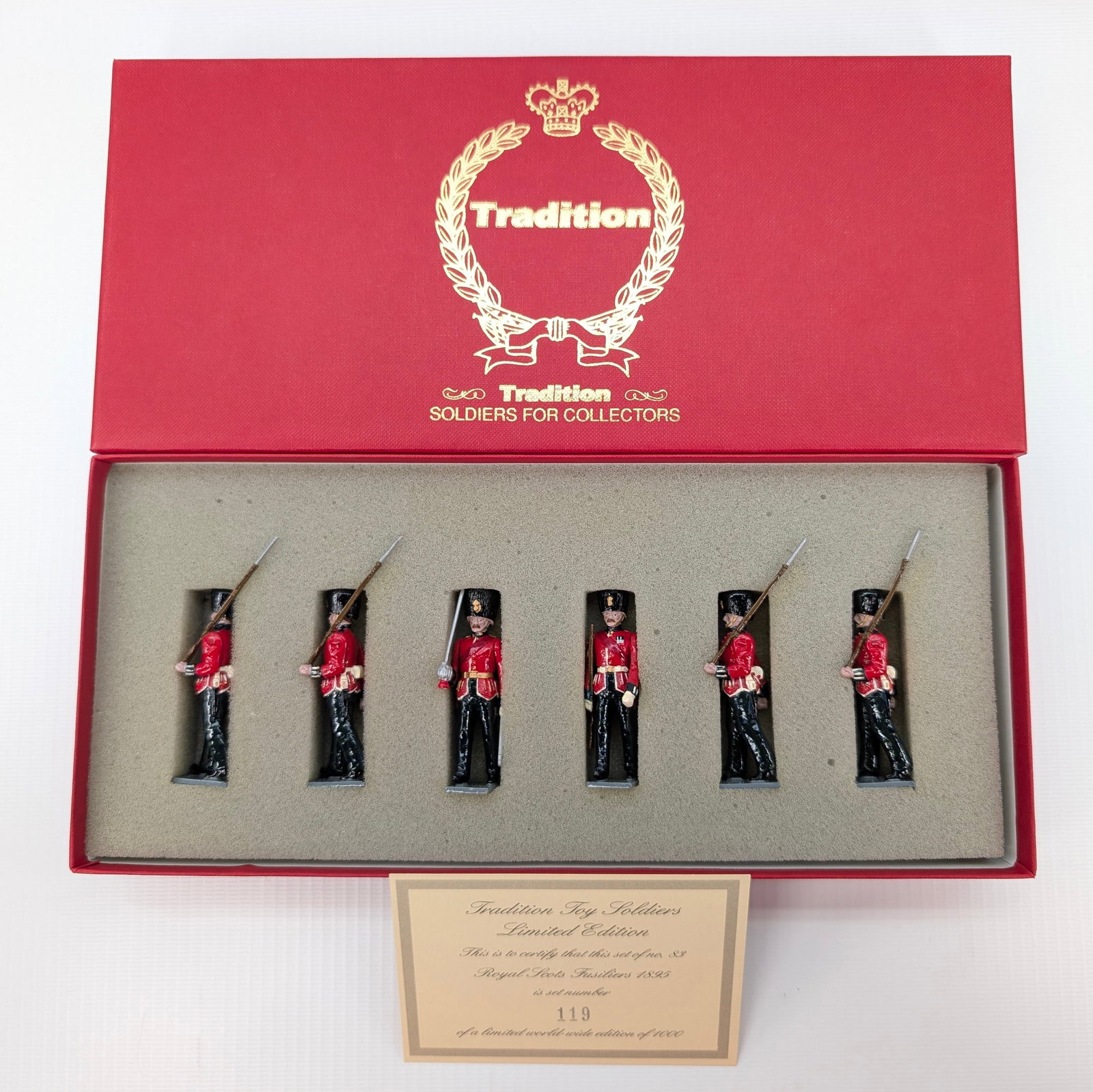 TRADITION SET NO. 83 ROYAL SCOTS FUSILIERS: SET REMAINS IN VERY GOOD CONDITION WITH BOX.
