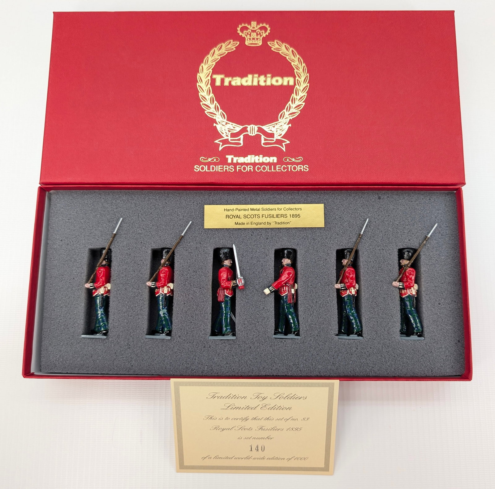 TRADITION SET NO. 83 ROYAL SCOTS FUSILIERS: SET REMAINS IN VERY GOOD CONDITION WITH BOX.