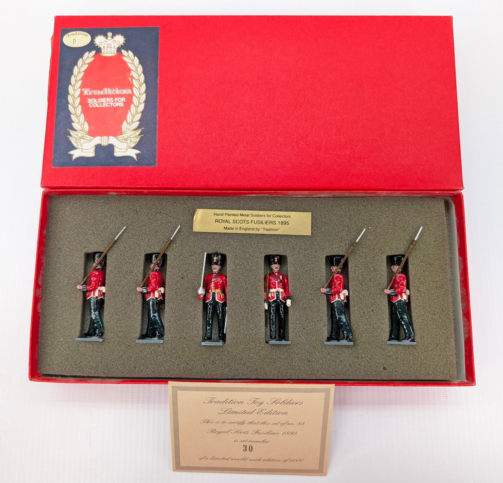 TRADITION SET NO. 83 ROYAL SCOTS FUSILIERS: SET REMAINS IN VERY GOOD CONDITION WITH BOX.