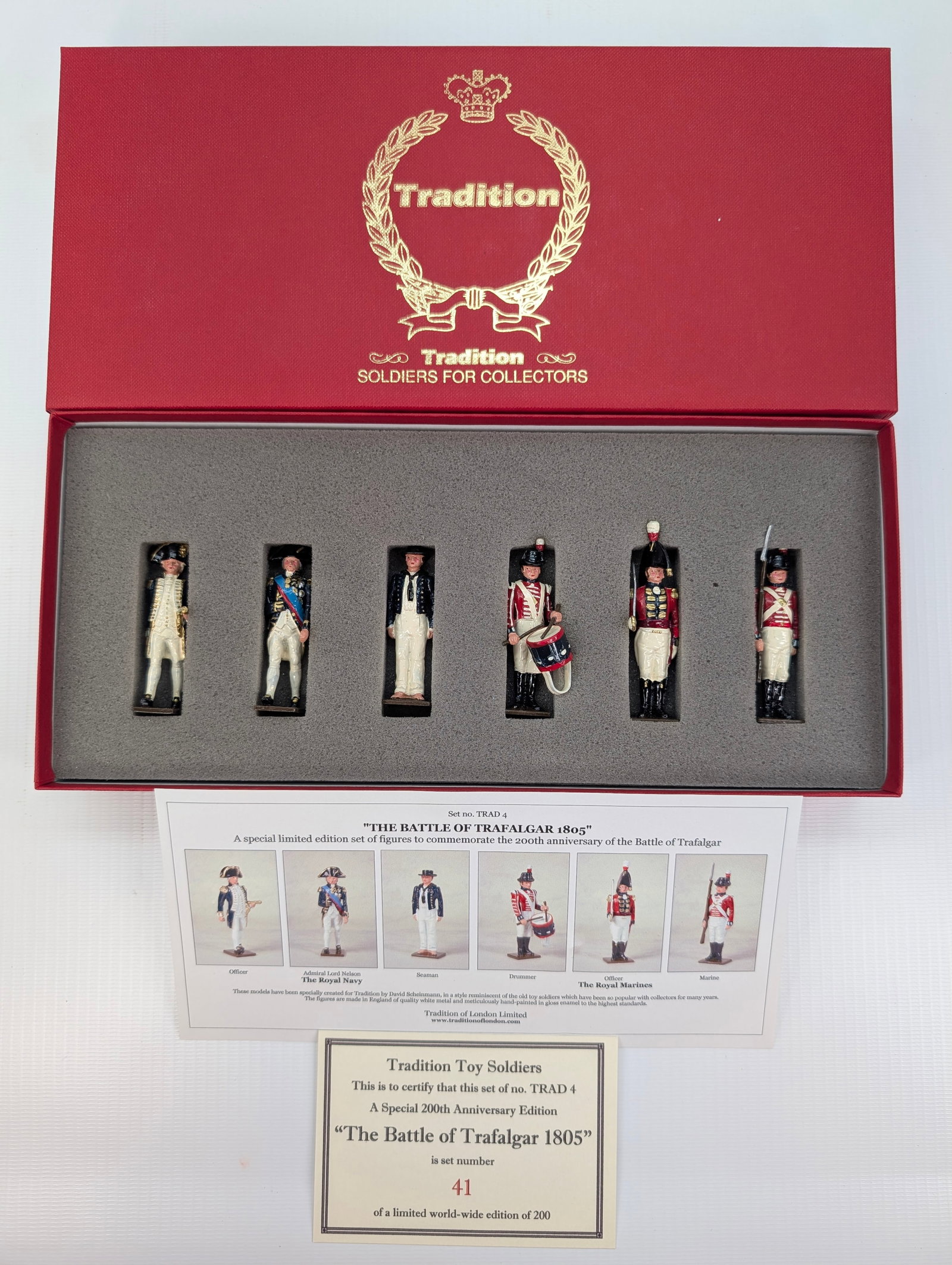 TRADITION SET NO. TRAD 4 THE BATTLE OF TRAFALGAR 200TH ANNIV.: SET REMAINS IN VERY GOOD CONDITION WITH BOX.