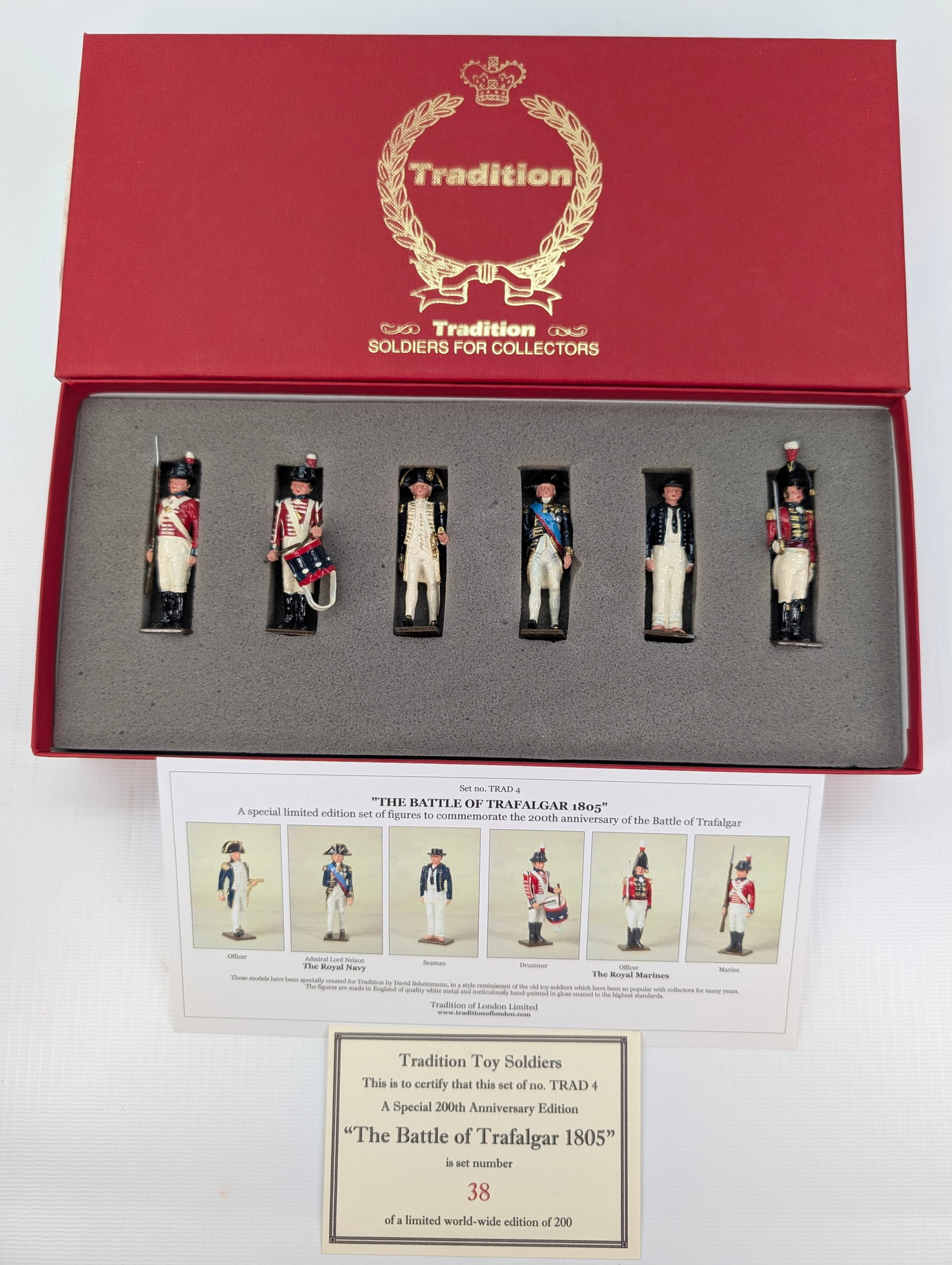 TRADITION SET NO. TRAD 4 THE BATTLE OF TRAFALGAR 200TH ANNIV.: SET REMAINS IN VERY GOOD CONDITION WITH BOX.