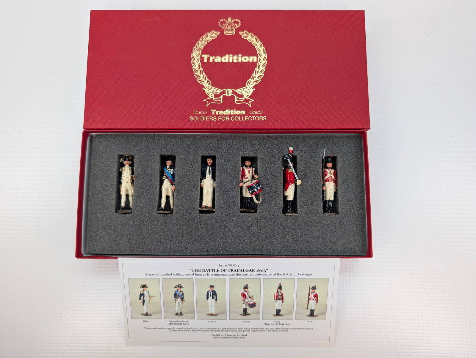 TRADITION SET NO. TRAD 4 THE BATTLE OF TRAFALGAR 200TH ANNIV.: SET REMAINS IN VERY GOOD CONDITION WITH BOX.