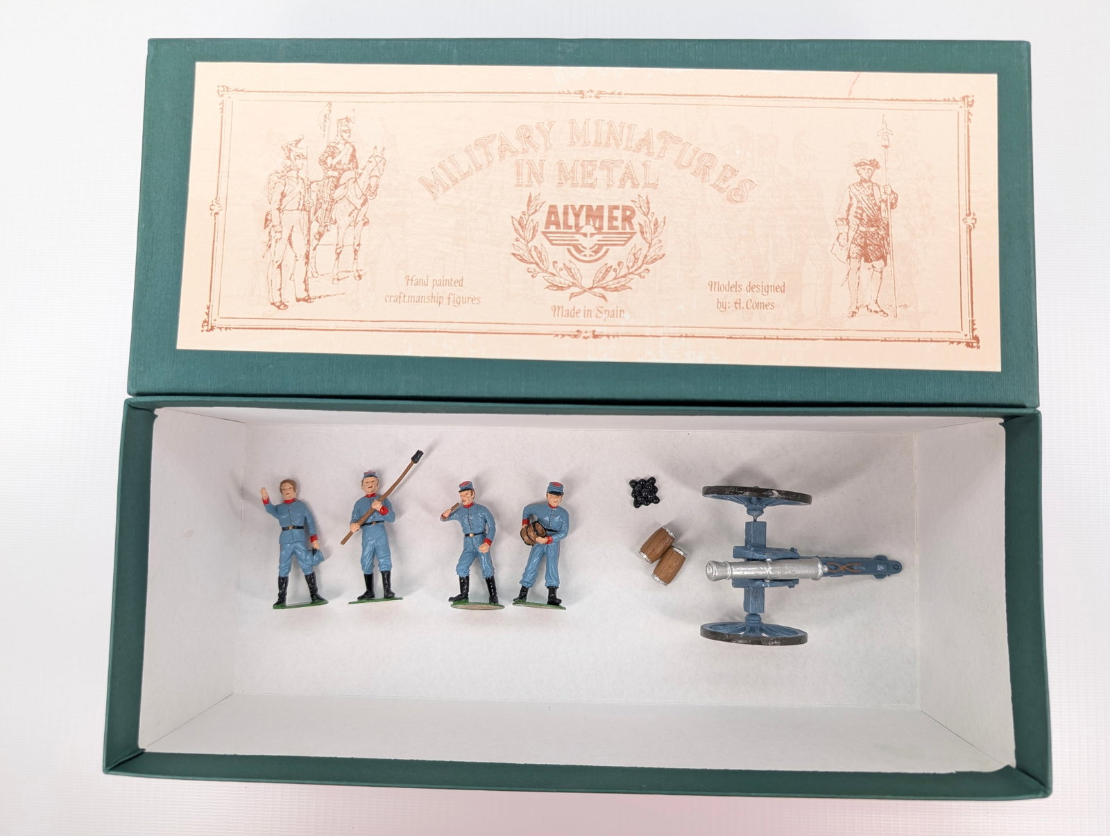 ALYMER AB-66 CONFEDERATE ARTILLERY GROUP IN ACTION: SET REMAINS IN GOOD CONDITION, SHOWING SOME TYPICAL WEAR.