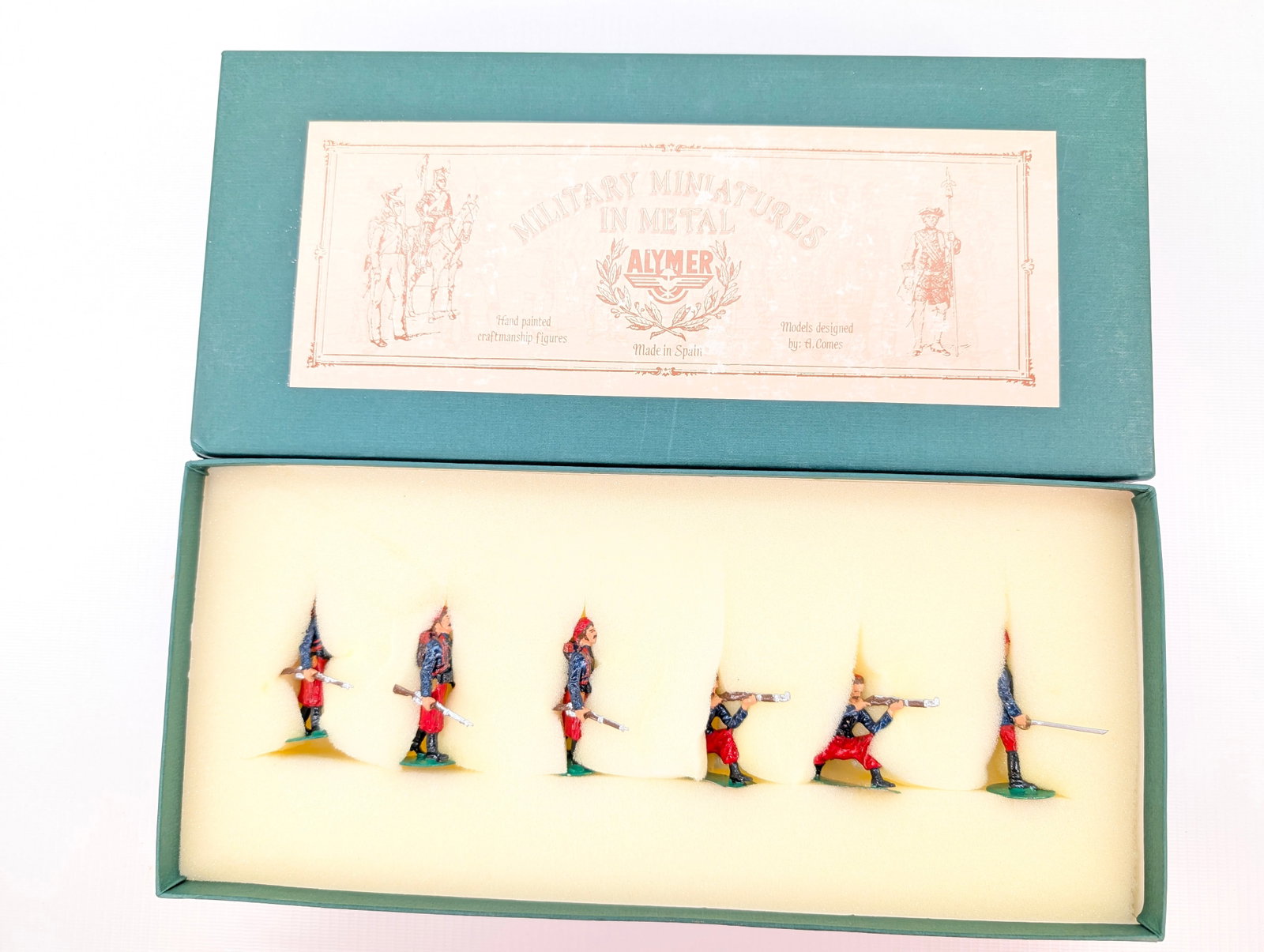 ALYMER AB-112 LOUISIANA ZOUAVES: SET REMAINS IN GOOD CONDITION, SHOWING SOME TYPICAL WEAR.