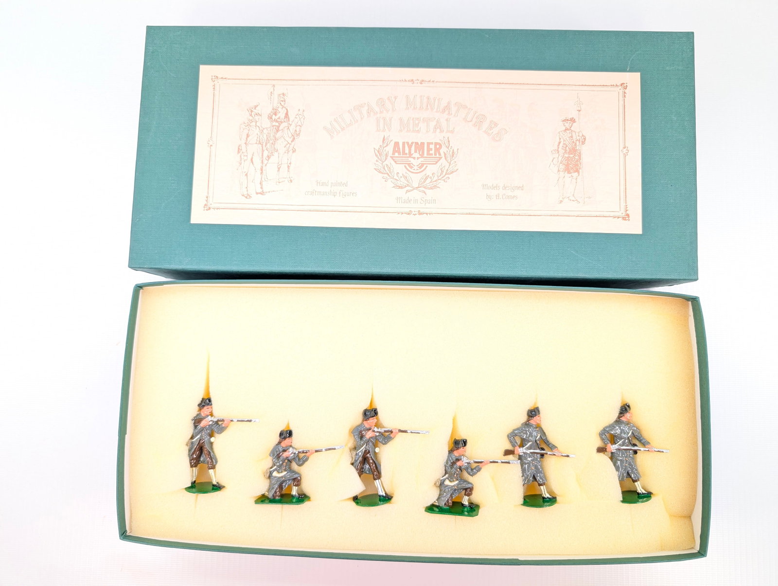 ALYMER AB-113 AMERICAN REVOLUTION INFANTRY: SET REMAINS IN GOOD CONDITION, SHOWING SOME TYPICAL WEAR.