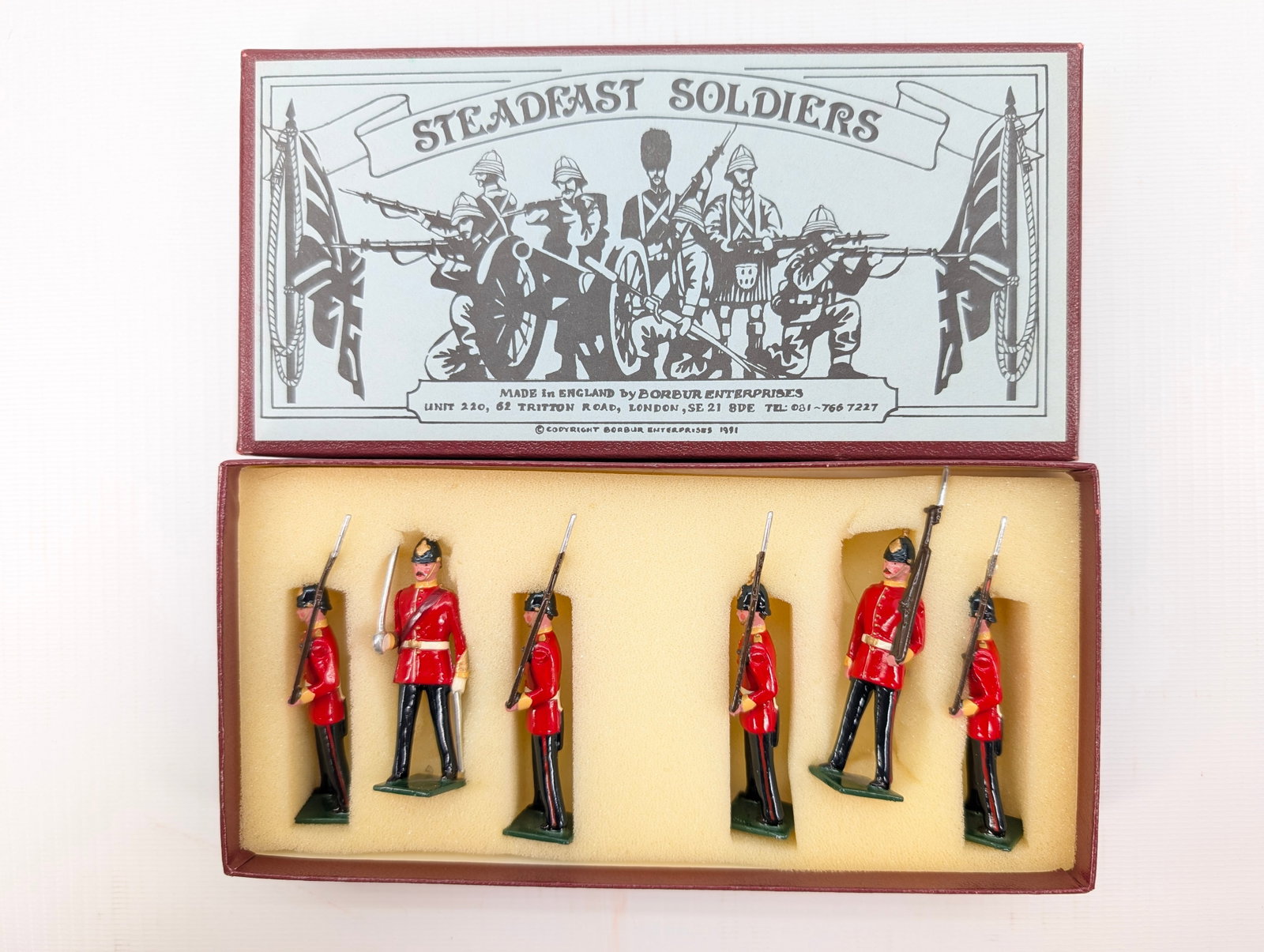 STEADFAST STAFF OFFICERS HAND PAINTED SET: SET REMAINS IN VERY GOOD CONDITION WITH BOX.