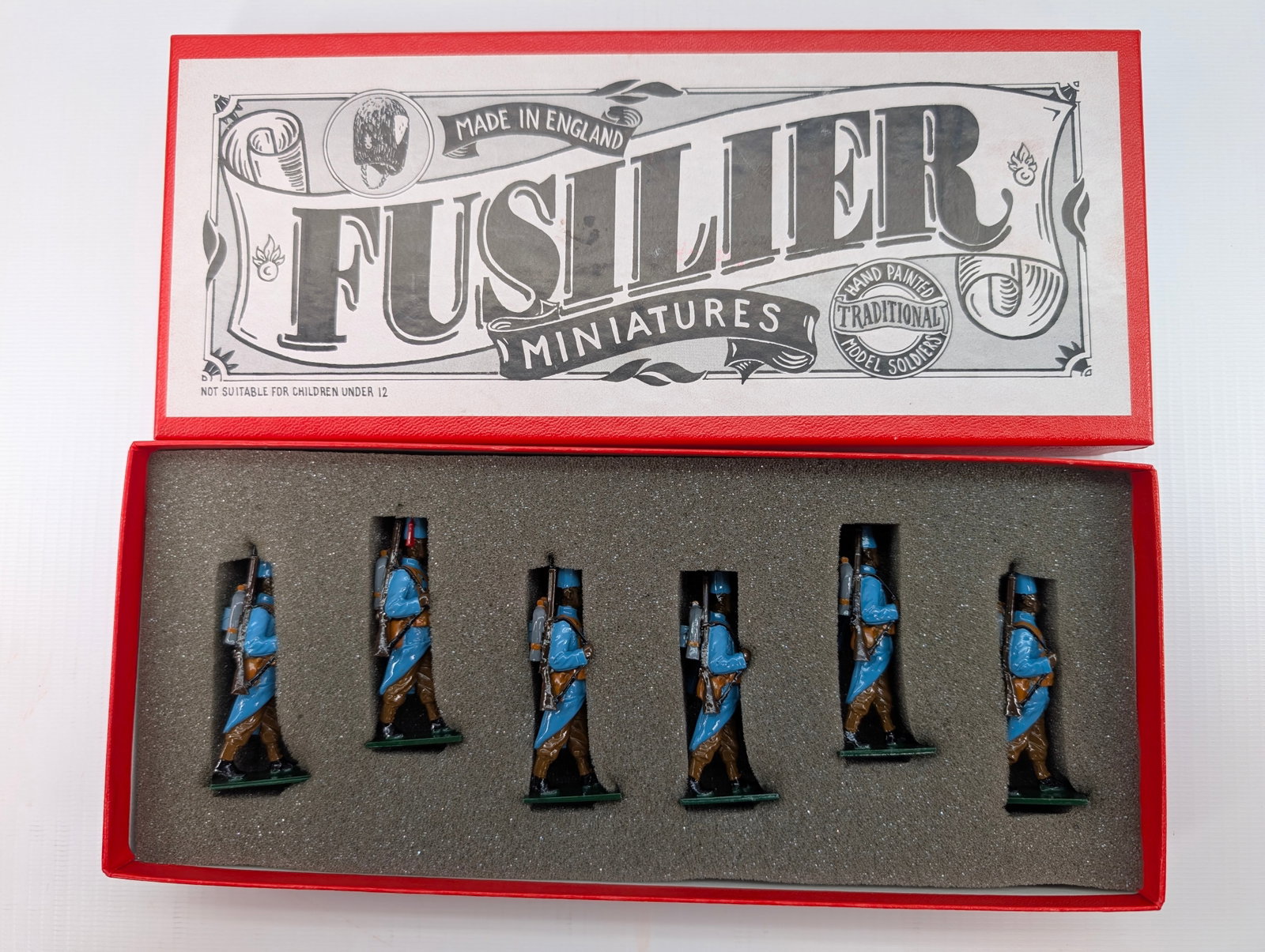 FUSILIER MINIATURES WWI FRENCH TURCOS SET: SET REMAINS IN VERY GOOD CONDITION WITH BOX.