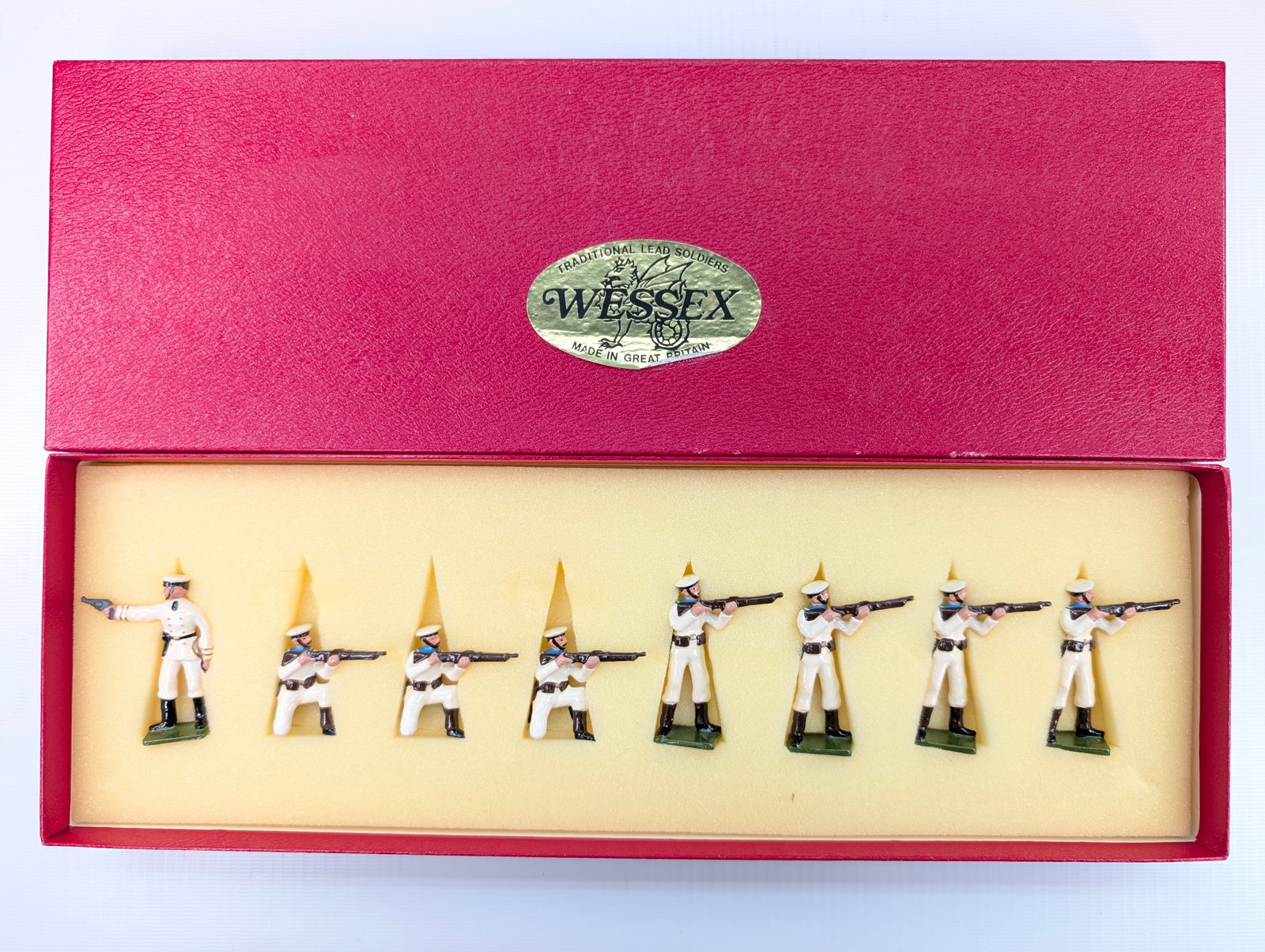 WESSEX ZULU NAVAL BRIGADE HAND PAINTED SET: SET REMAINS IN VERY GOOD CONDITION WITH BOX.