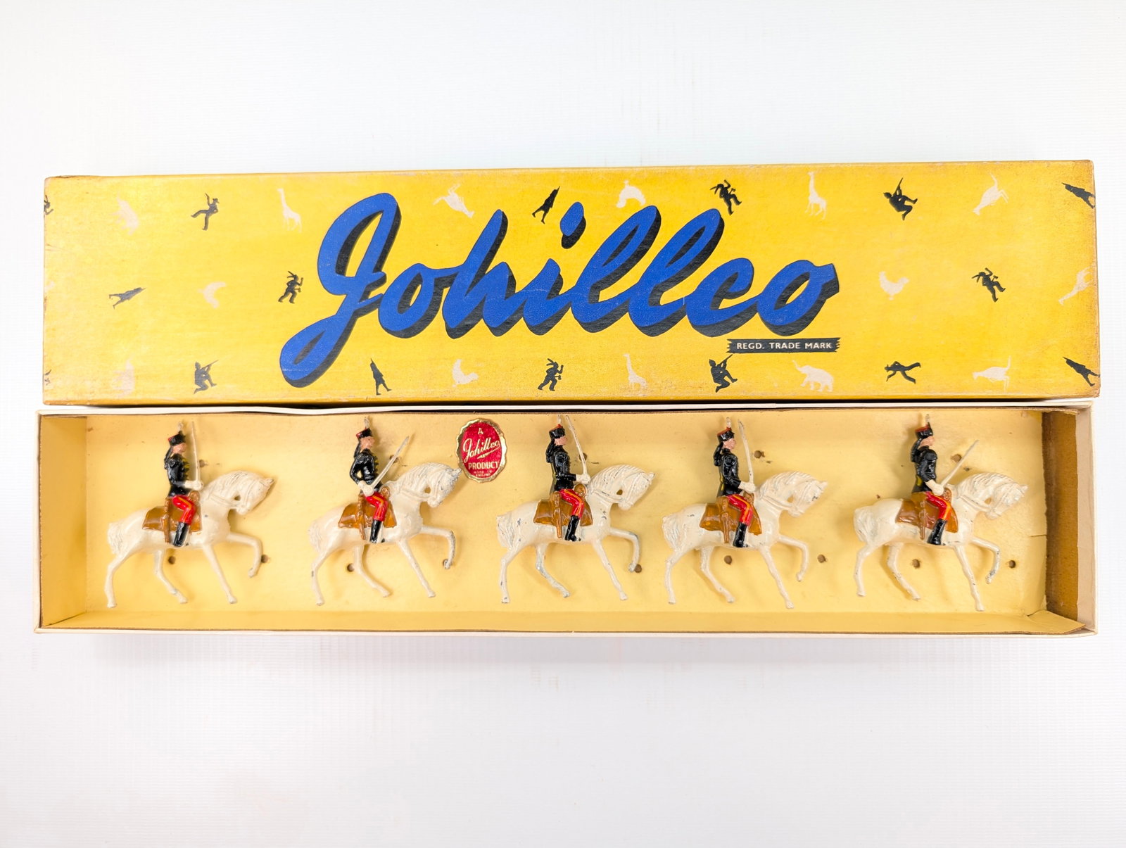 JOHILLCO 11TH HUSSARS HAND PAINTED CAVALRY SET: SET REMAINS IN VERY GOOD CONDITION WITH BOX.