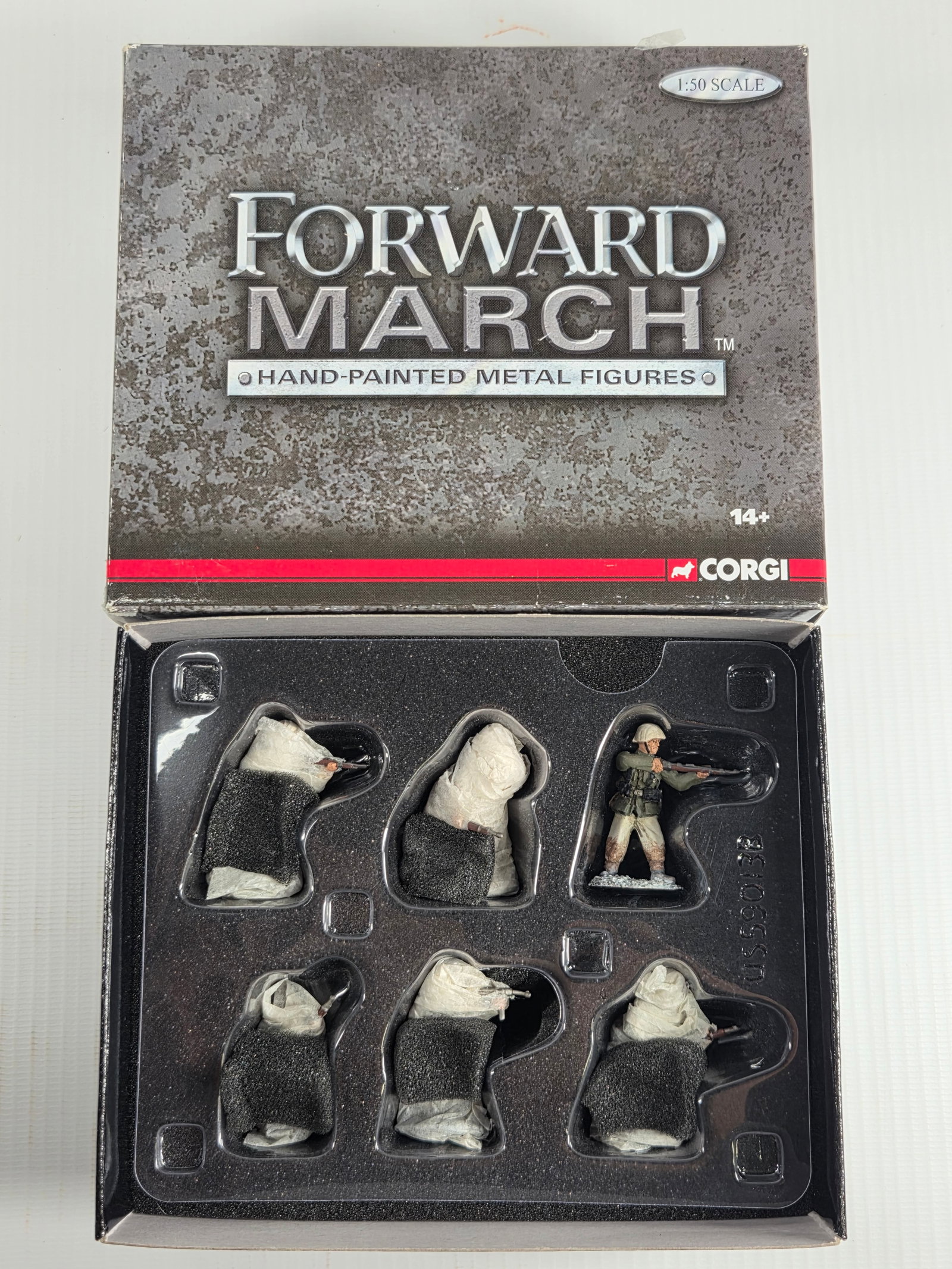 CORGI FORWARD MARCH WWII GERMAN INFANTRY WINTER CLOTHING: SET REMAINS IN EXCELLENT CONDITION WITH BOX.