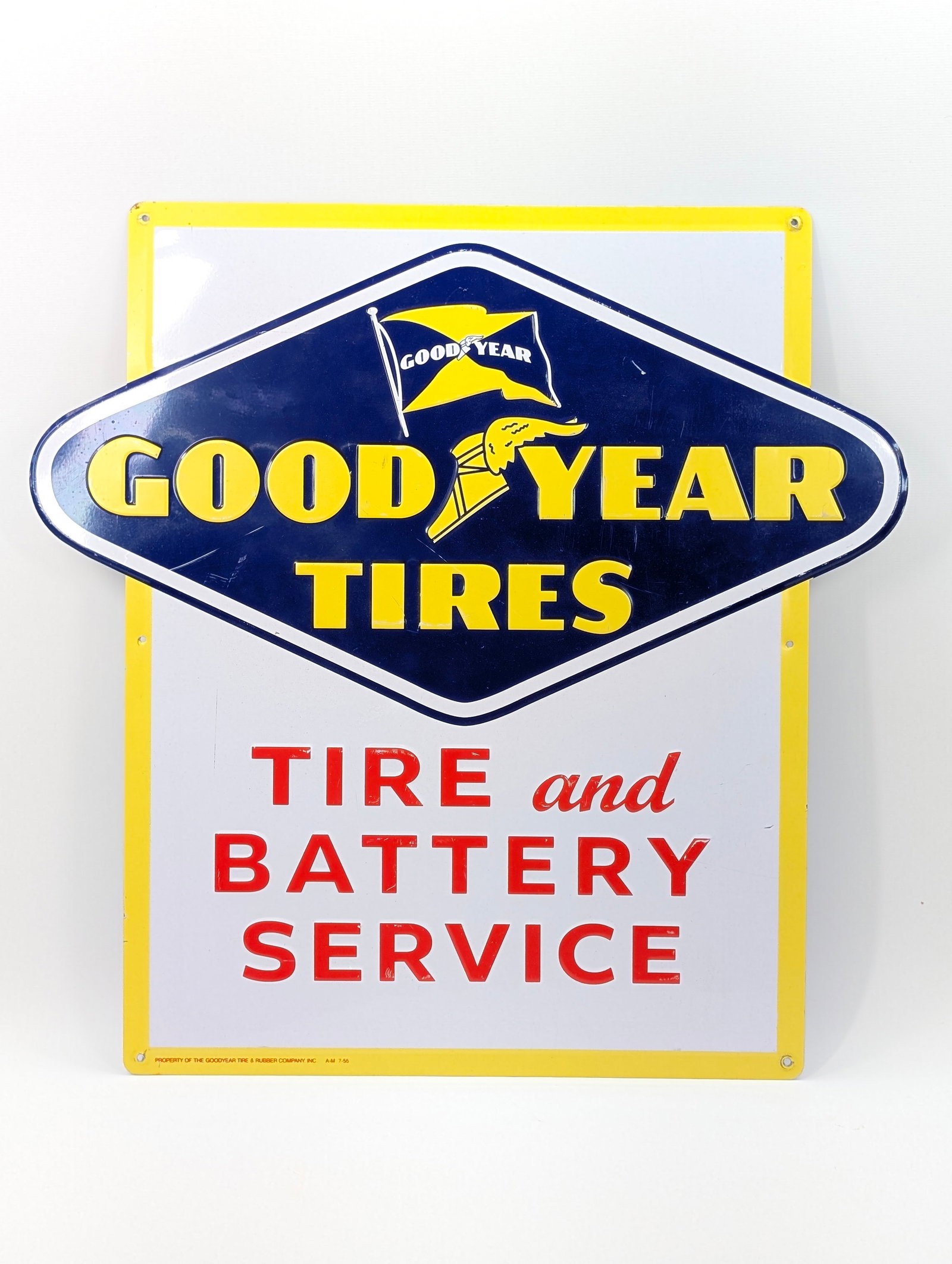 REPRODUCTION GOODYEAR TIRES BATTERY SIGN (1 of 5)