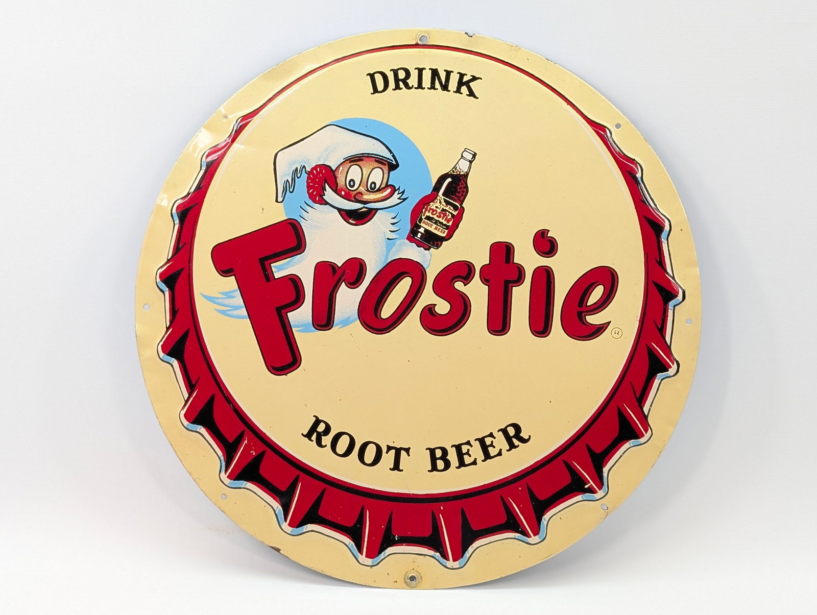 REPRODUCTION FROSTIE ROOT BEER BUTTON SIGN (1 of 4)