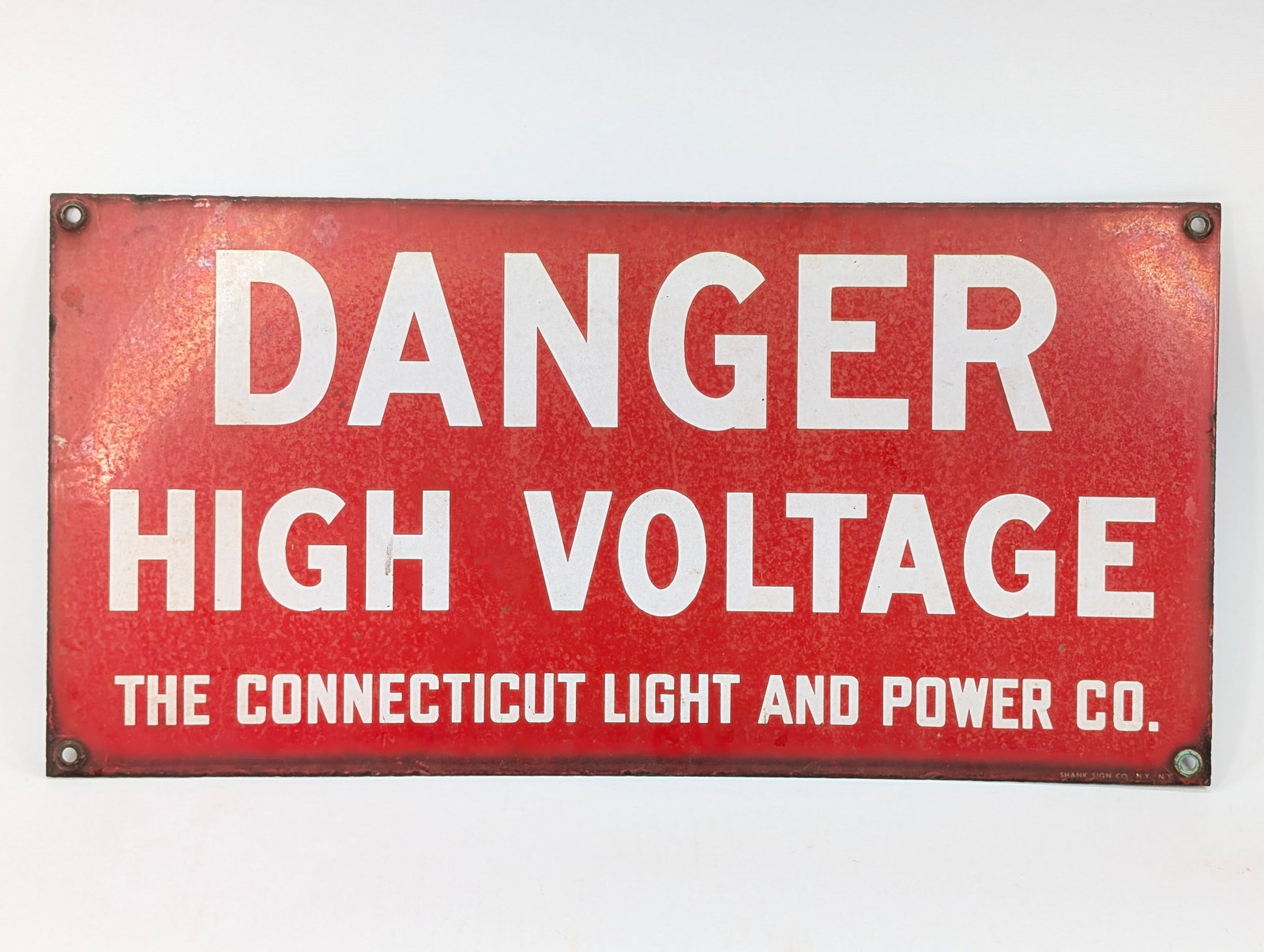 CONNECTICUT LIGHT & POWER CO. PORCELAIN DANGER HIGH VOLTAGE (1 of 6)