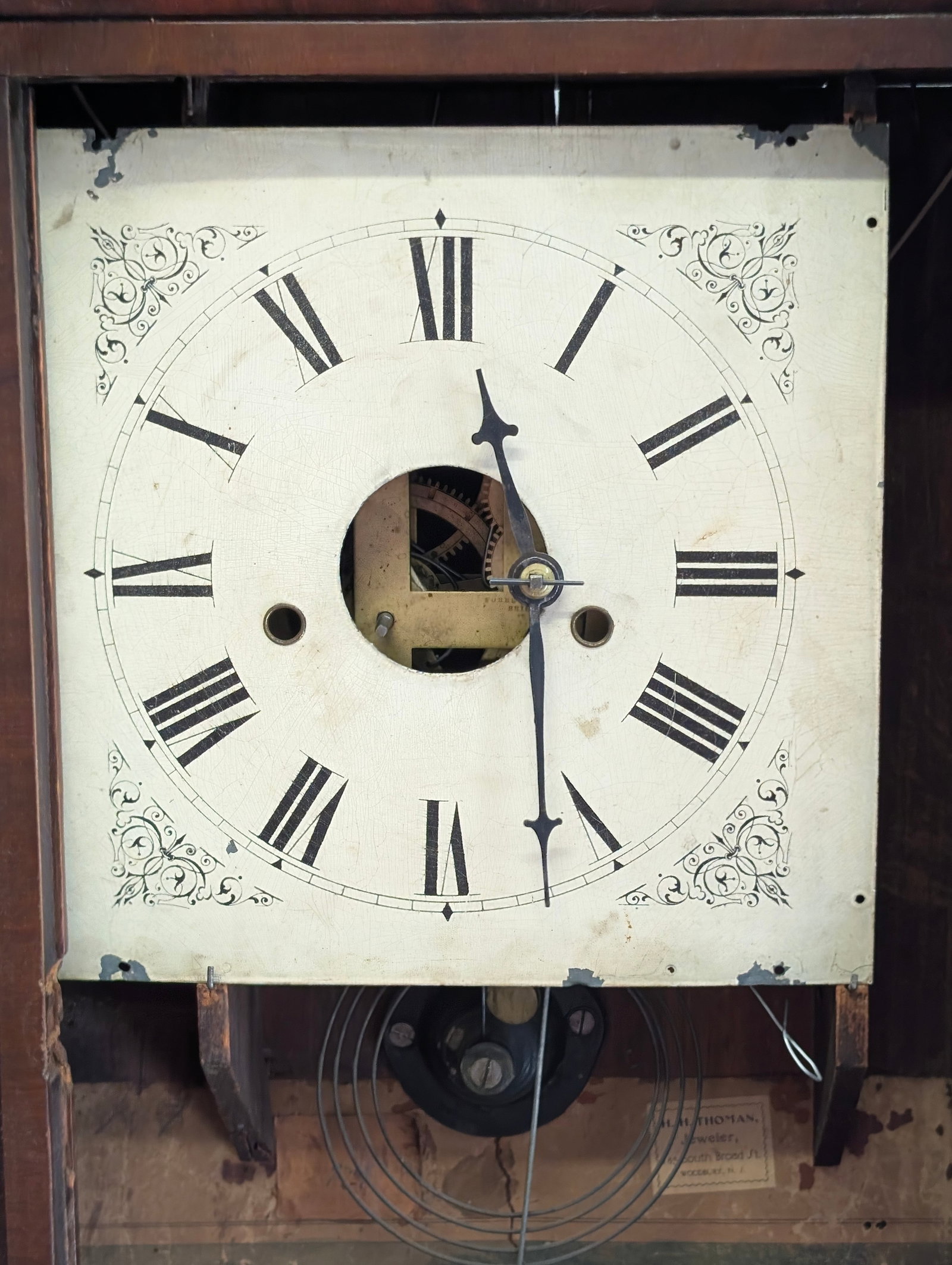 ANTIQUE H. THOMAN 8-DAY CLOCK - 13