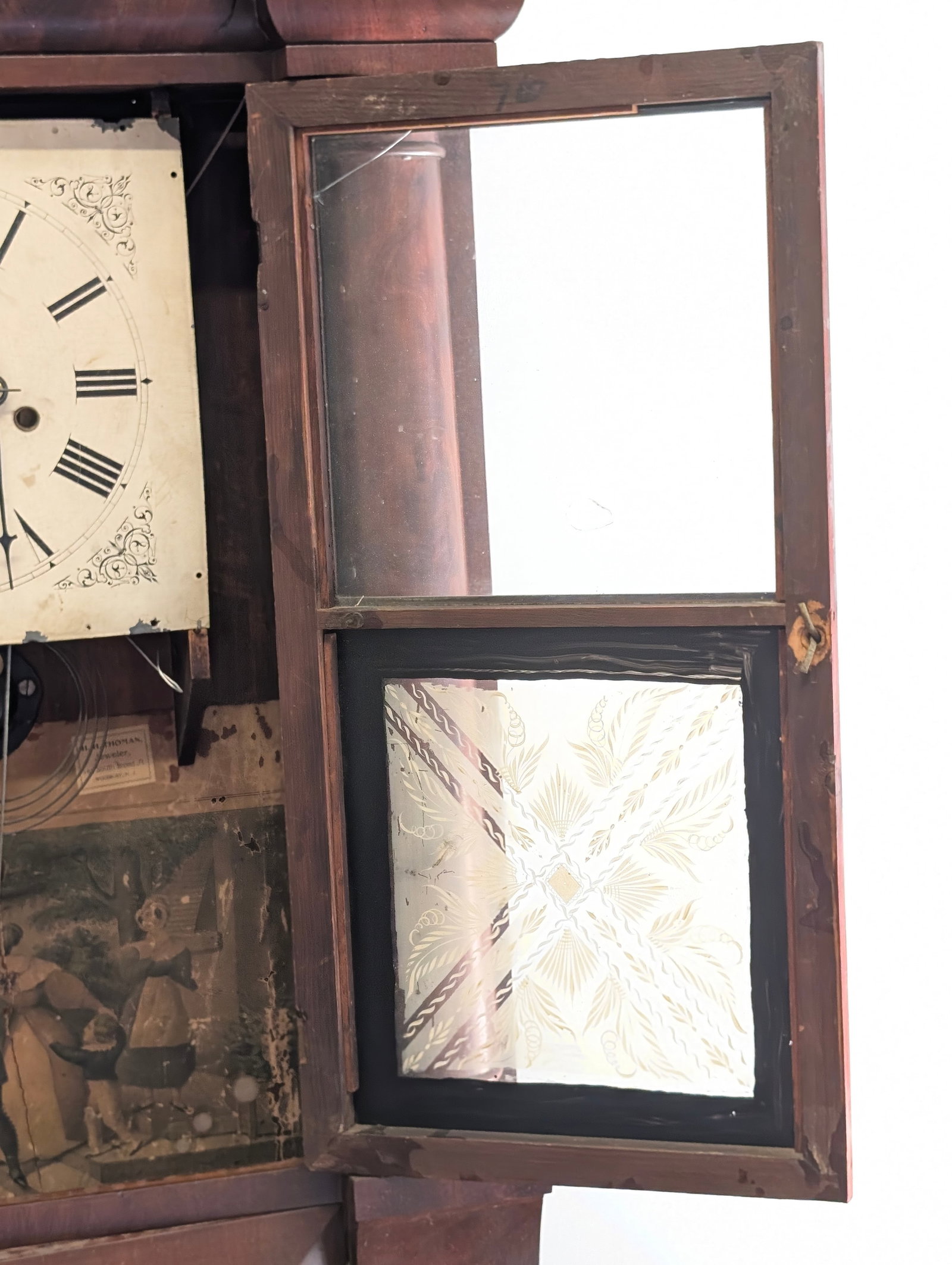 ANTIQUE H. THOMAN 8-DAY CLOCK - 14