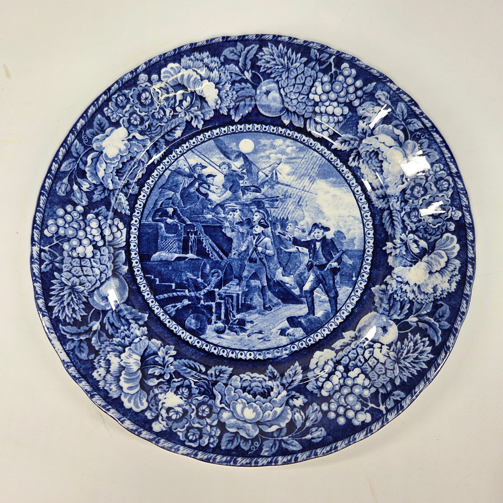 VARIOUS FLOW BLUE TRANSFER DECORATED PLATES - 6