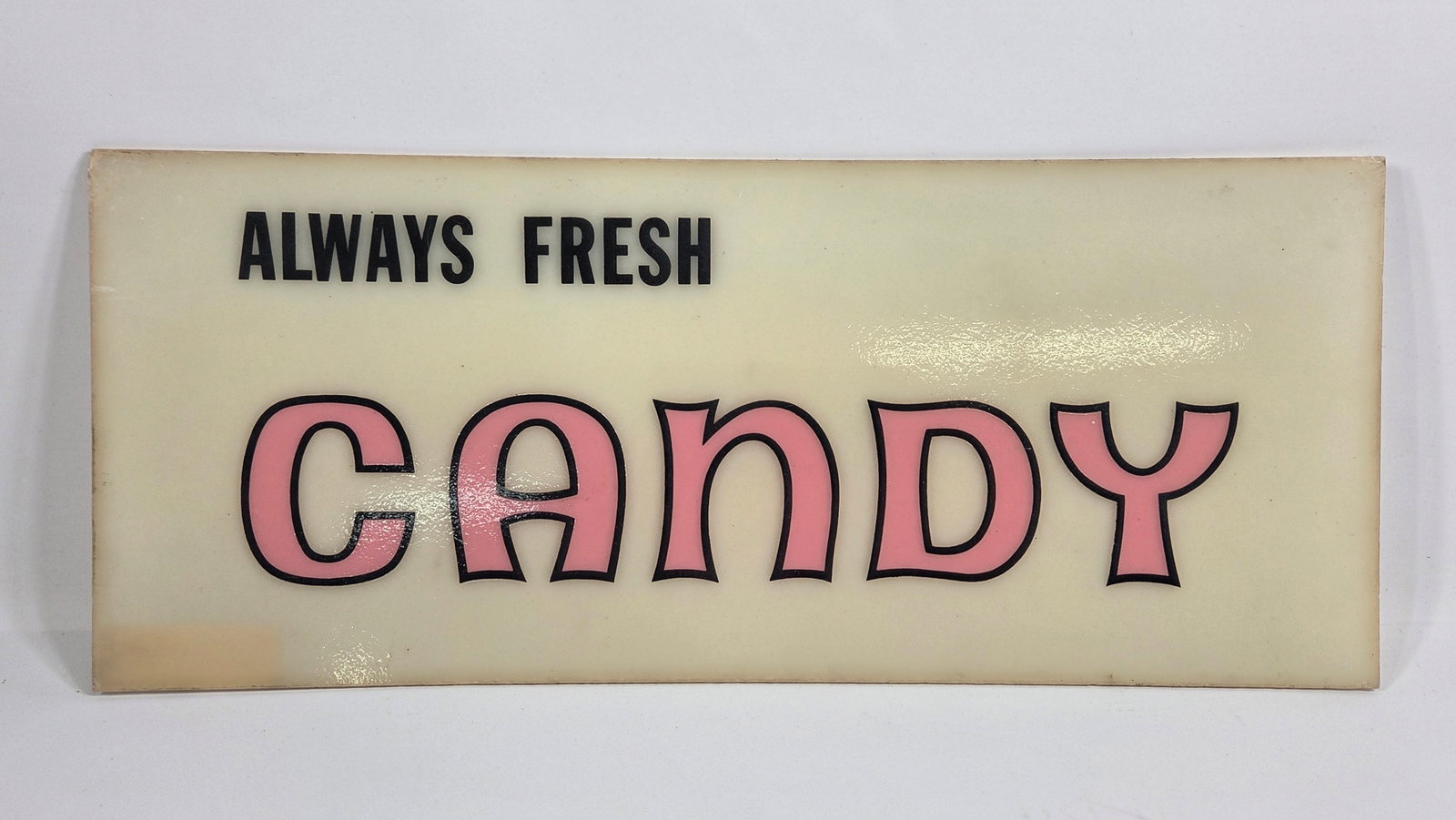VINTAGE PLASTIC ALWAYS FRESH CANDY SIGN (1 of 4)