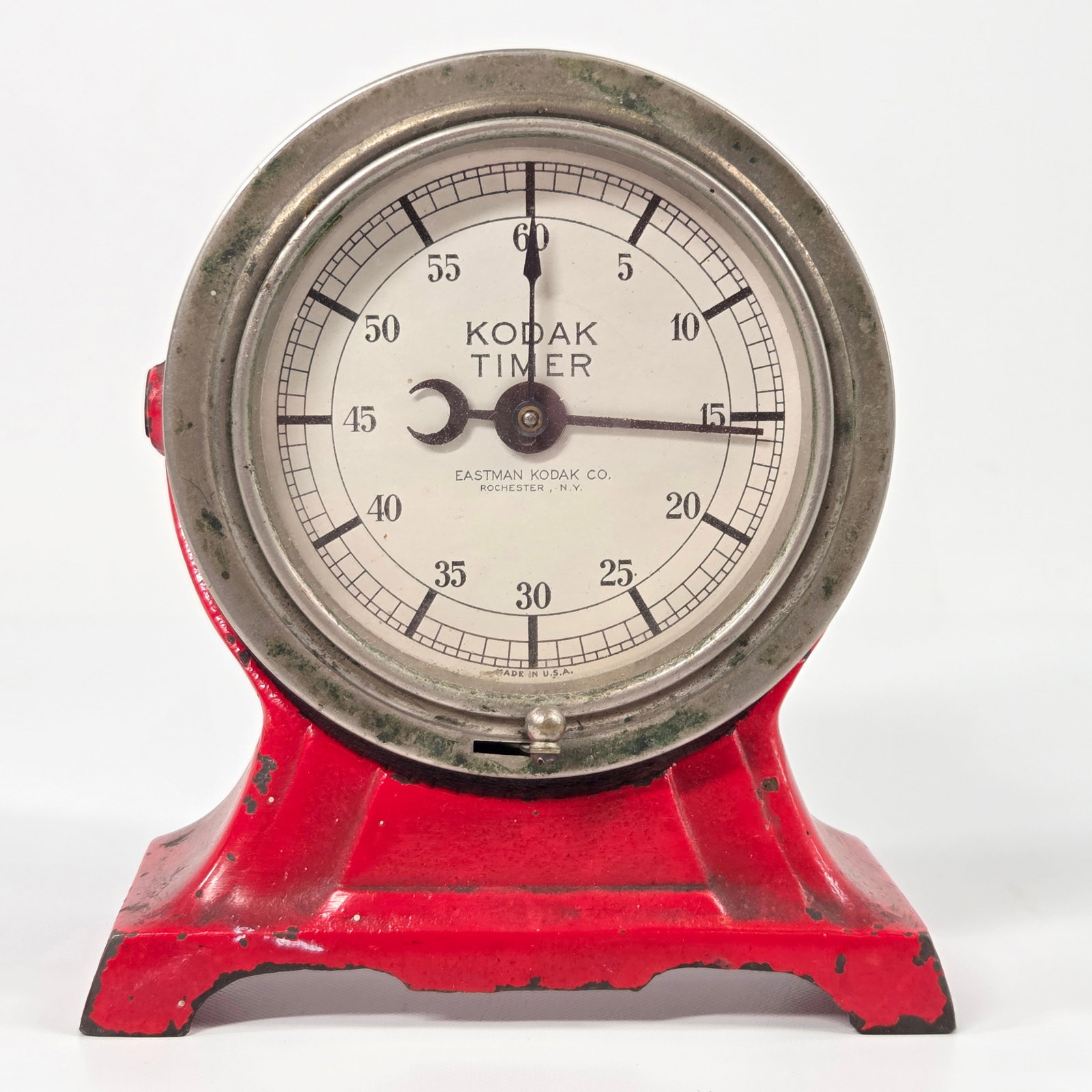EASTMAN KODAK CO. KODAK TIMER CLOCK: REMAINS FAIR TO GOOD CONDITION, SHOWING SOME TYPICAL PAINT WEAR.