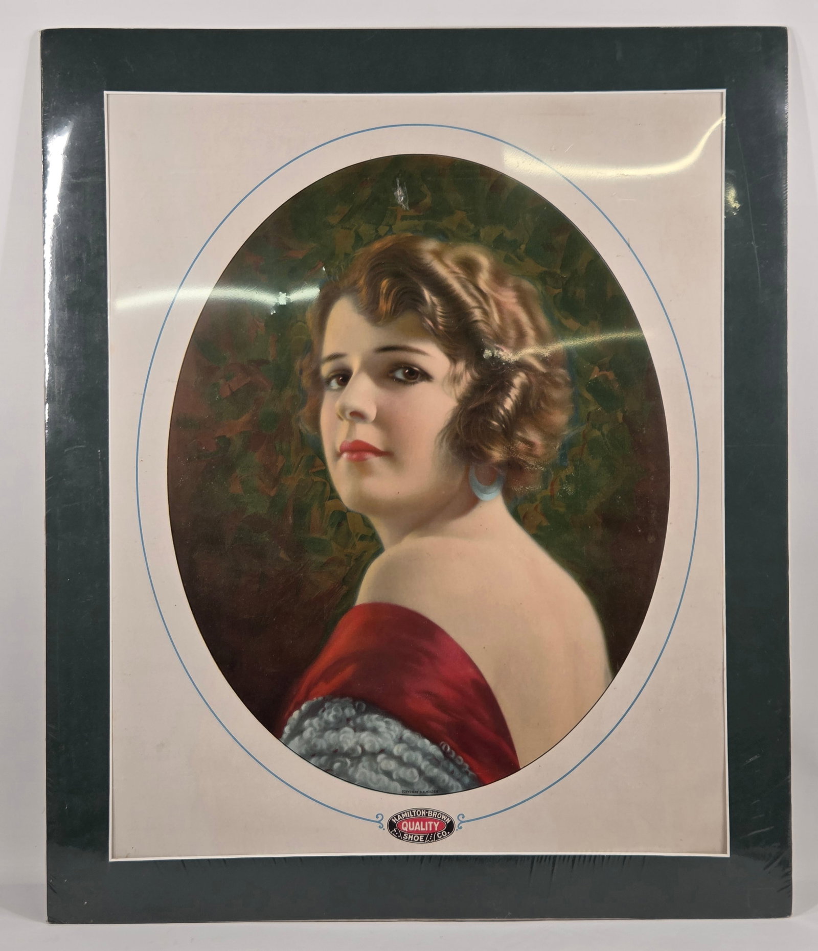 HAMILTON BROWN QUALITY SHOE CO. ADVERTISING PRINT: REMAINS IN GOOD CONDITION, SHOWING LIGHT WEAR.