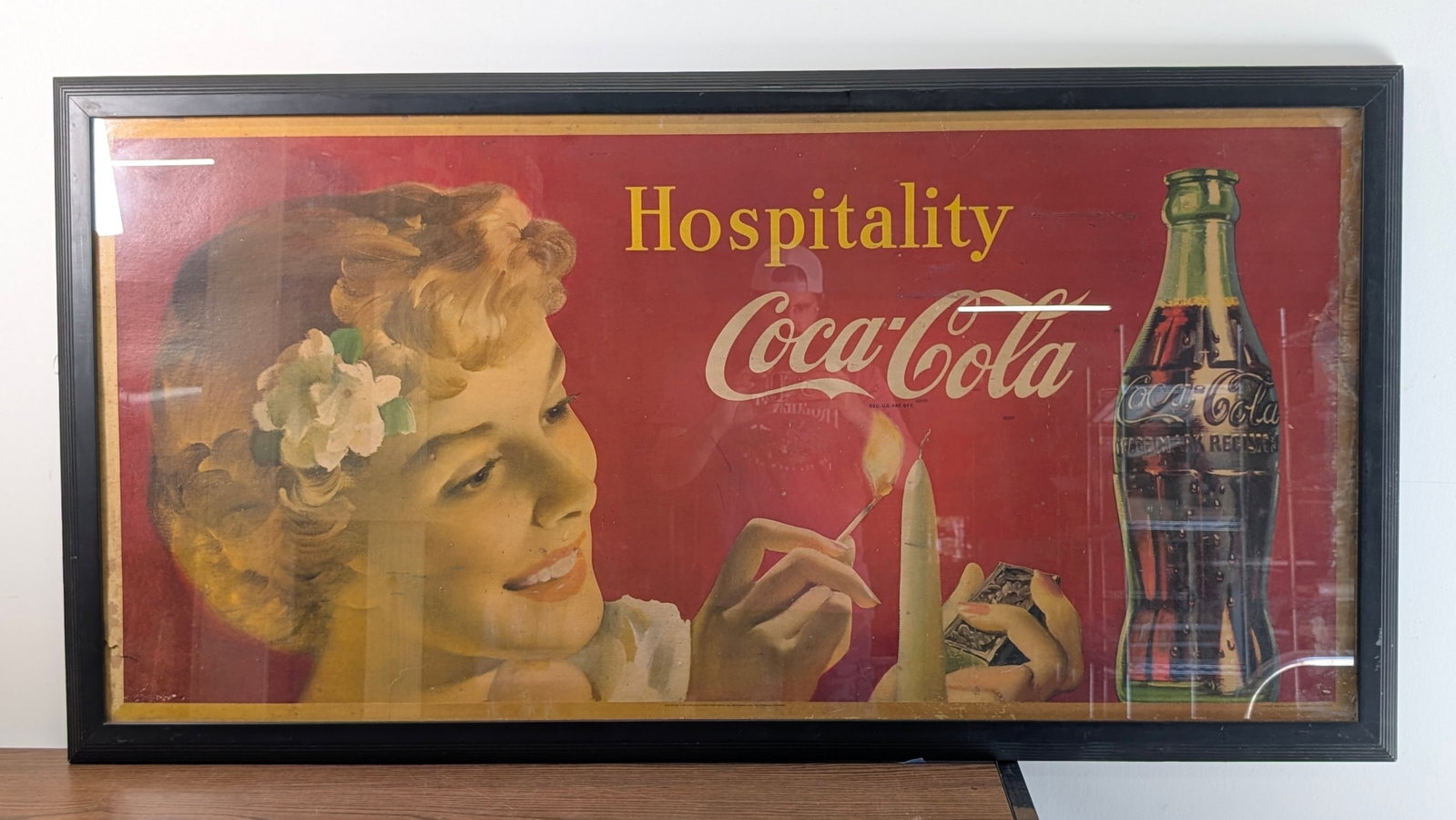LARGE CARDBOARD COCA COLA HOSPITALITY SIGN (1 of 9)