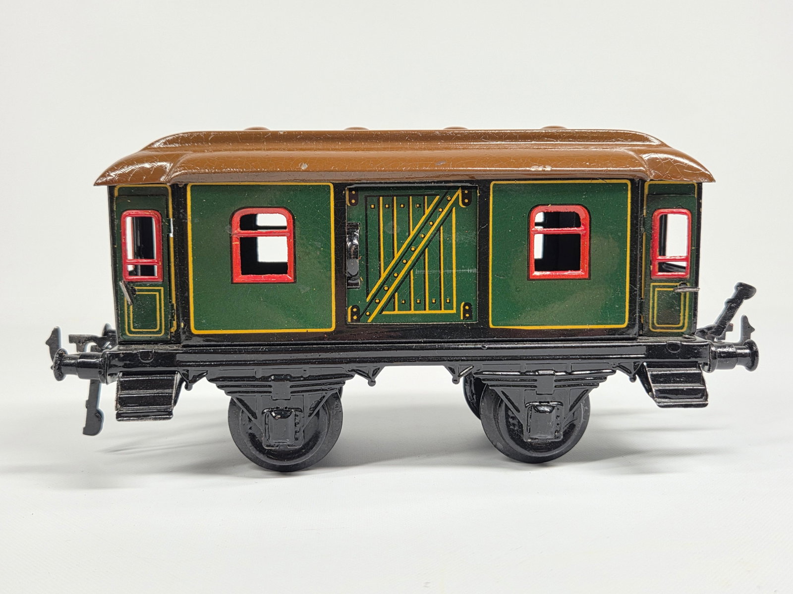 GERMAN BING TIN LITHO O GAUGE TRAIN CAR (1 of 6)