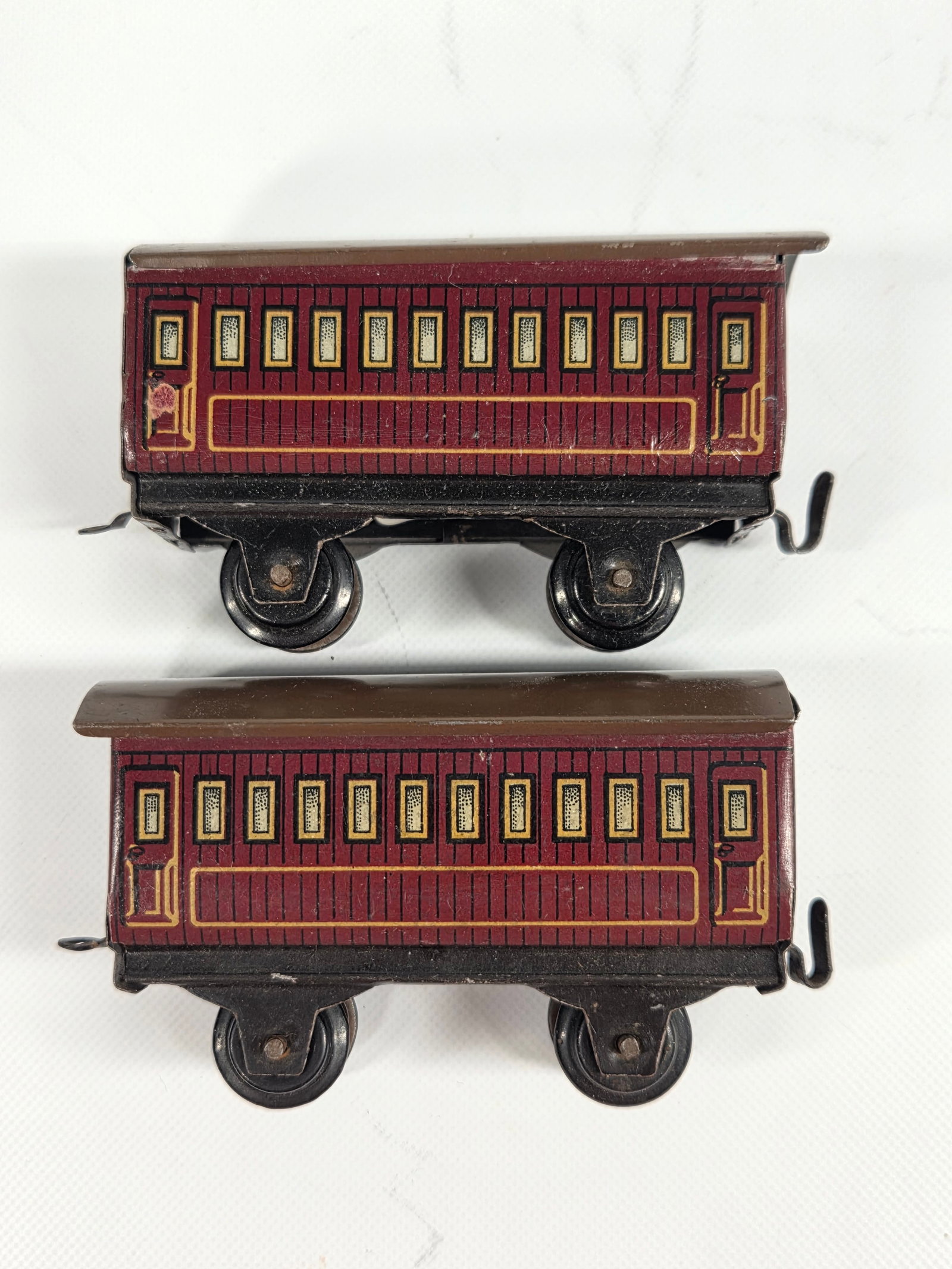 BING TIN LITHO WIND UP STEAM ENGINE TRAIN SET - 7