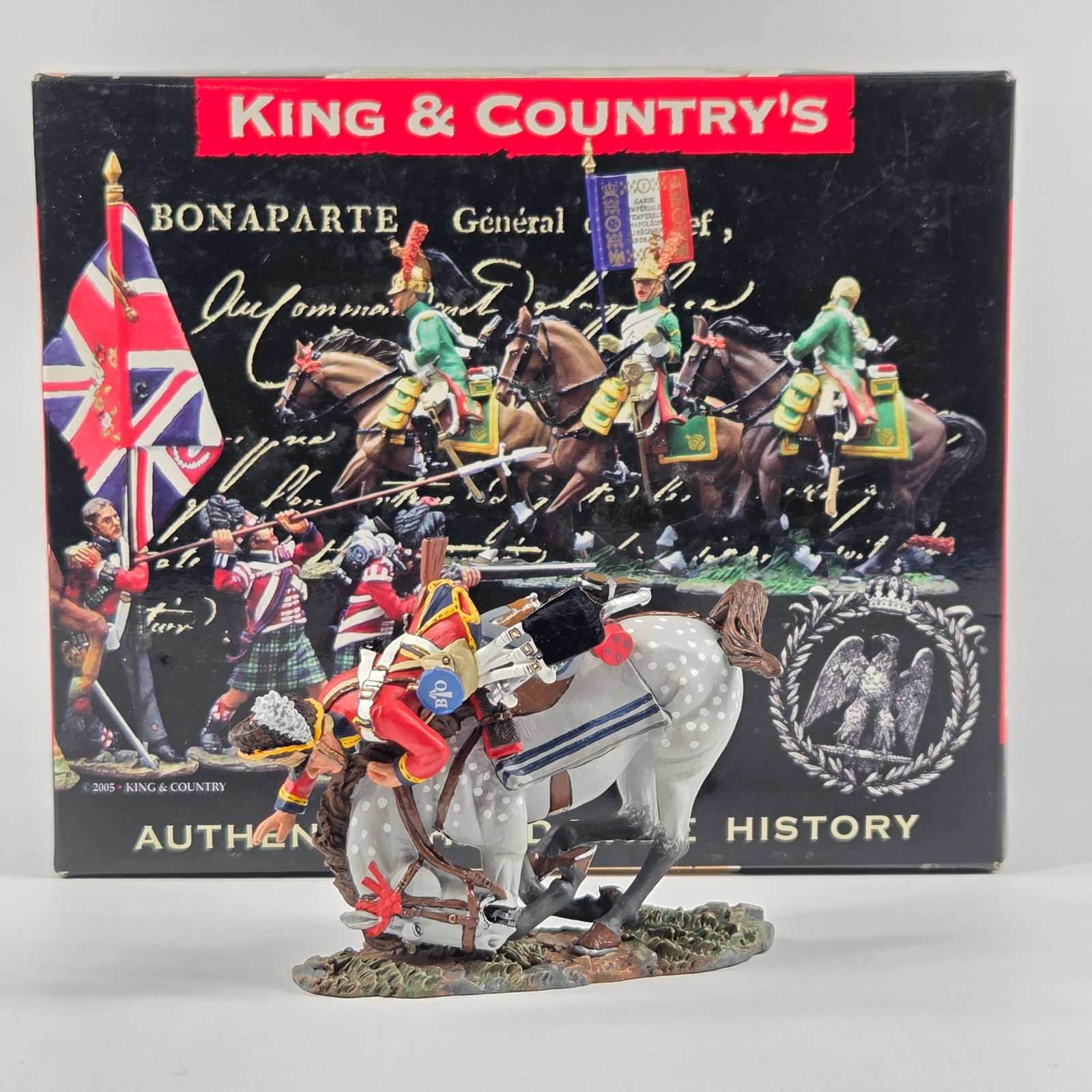 KING & COUNTRY THE AGE OF NAPOLEON W/ BOX: REMAINS IN GOOD CONDITION, SHOWING SOME LIGHT TYPICAL WEAR. BOX REMAINS NICE.