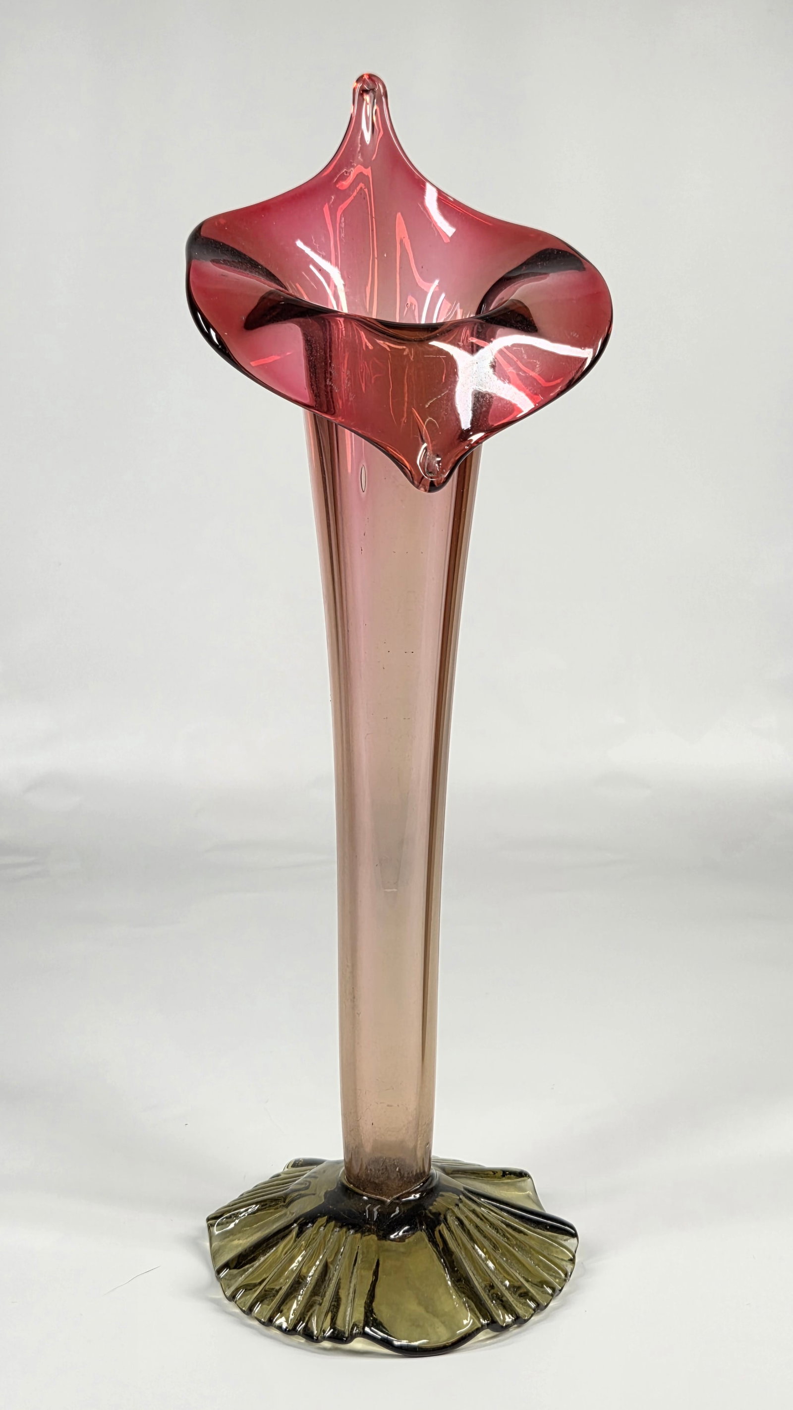 ANTIQUE VICTORIAN ERA JACK IN THE PULPIT LILY VASE (1 of 5)