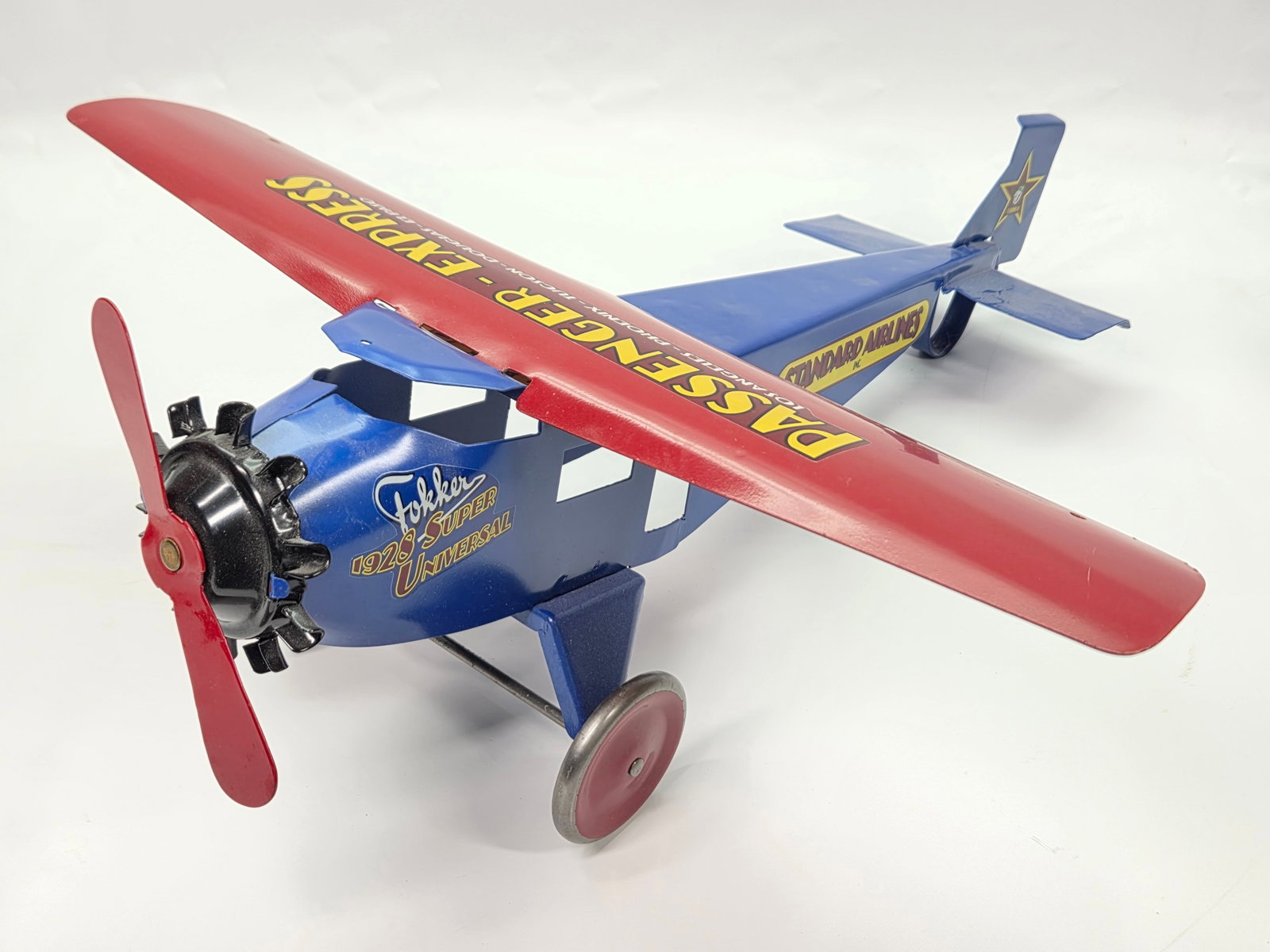 RESTORED PRESSED STEEL FOKKER AIRPLANE (1 of 4)