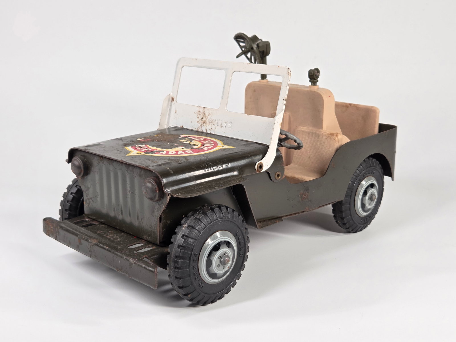 LUMAR MARX PRESSED STEEL US ARMY WILLYS JEEP (1 of 5)