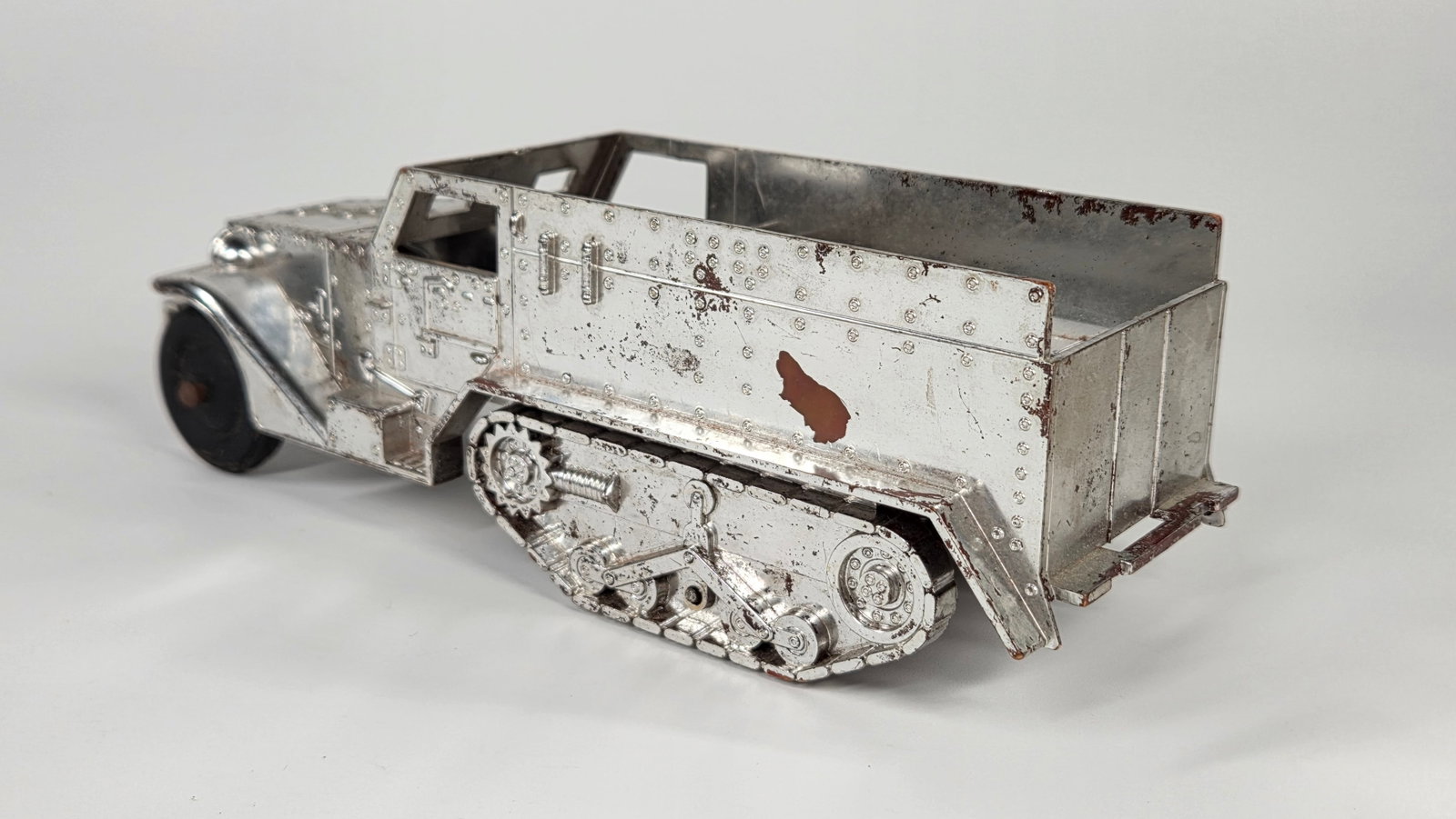 IDEAL PLASTIC CHROME US ARMY HALF TRACK - 2
