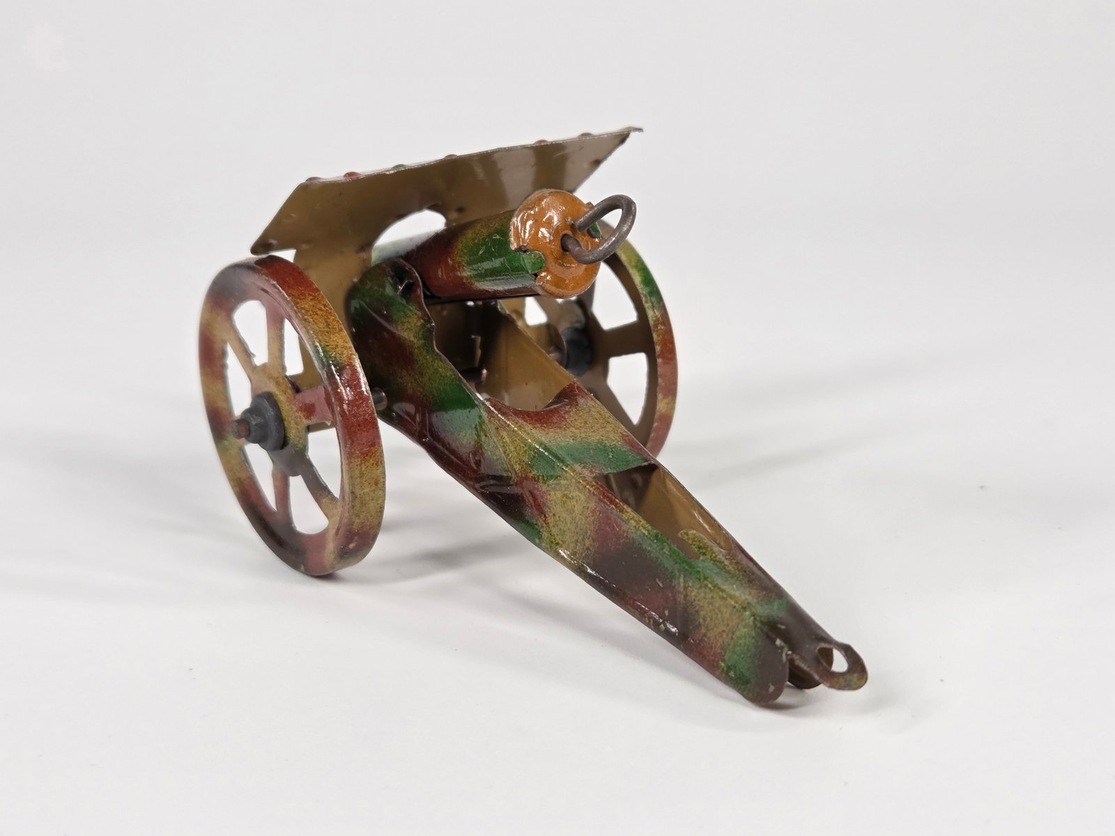 GERMAN TIN LITHO TOY CANNON - 2