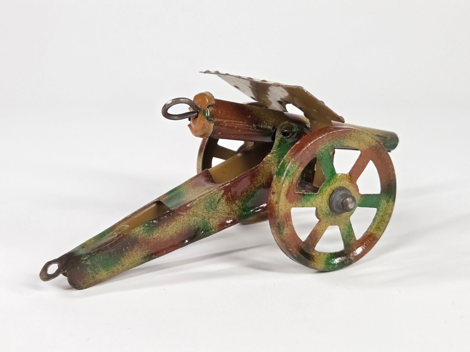GERMAN TIN LITHO TOY CANNON - 3
