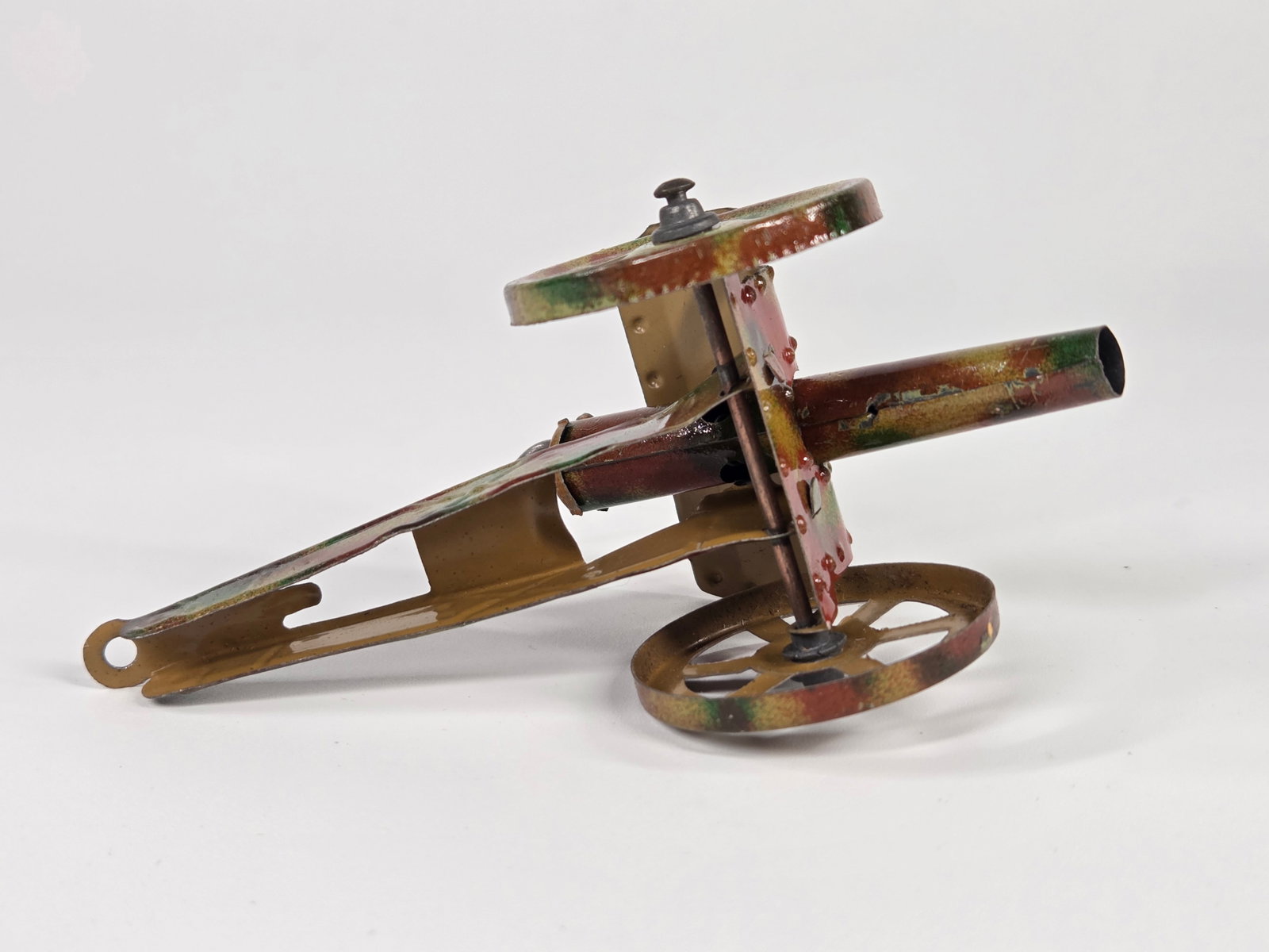 GERMAN TIN LITHO TOY CANNON - 4